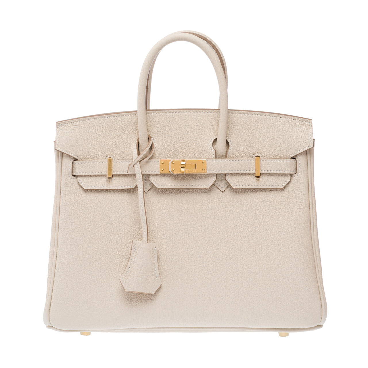 Sac HERMES Birkin 25 en Cuir Blanc - 103162