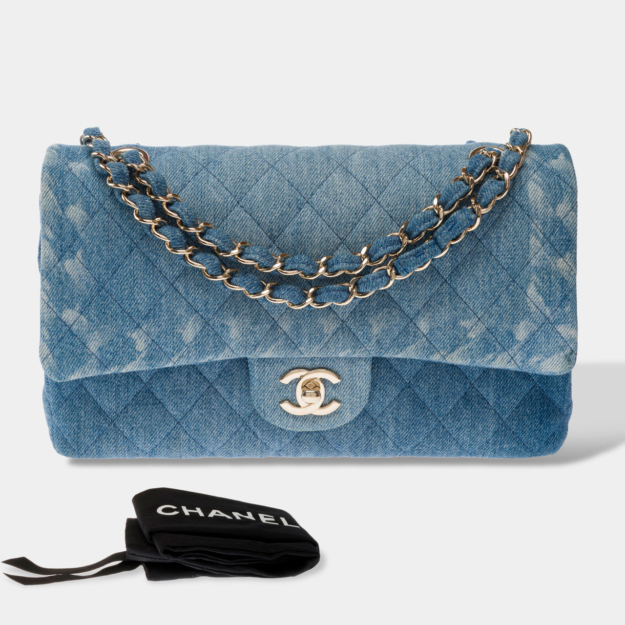 Sac CHANEL Timeless/Classique en Denim Bleu - 103153