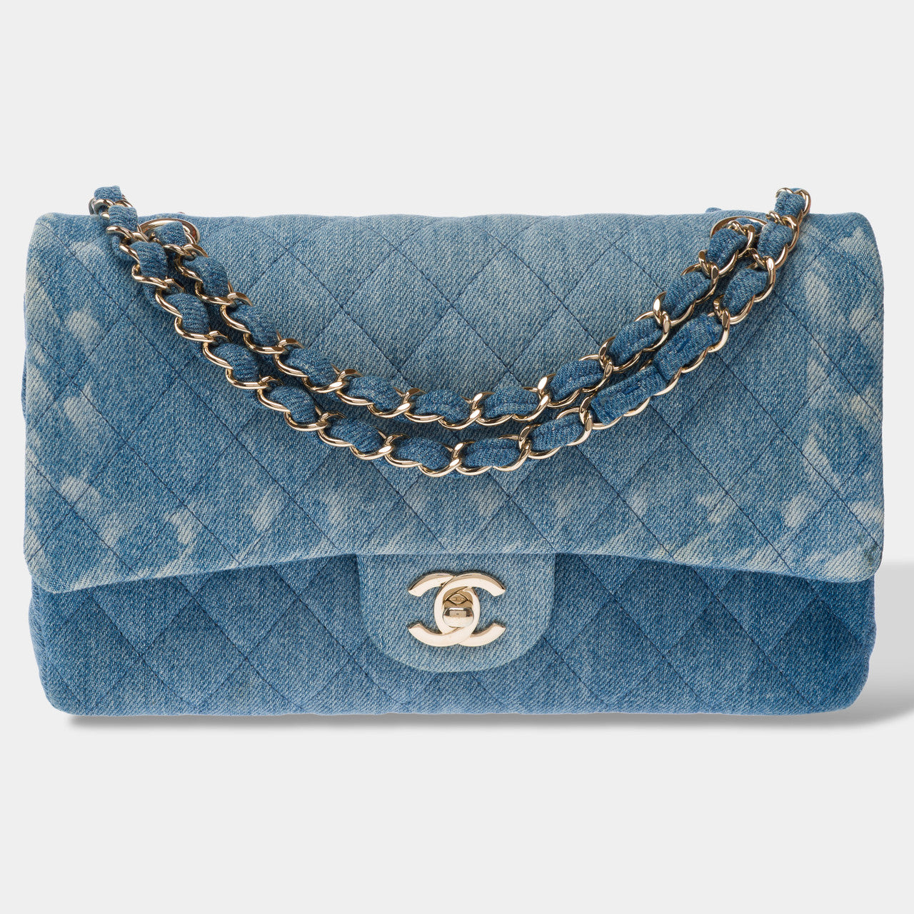 Sac CHANEL Timeless/Classique en Denim Bleu - 103153
