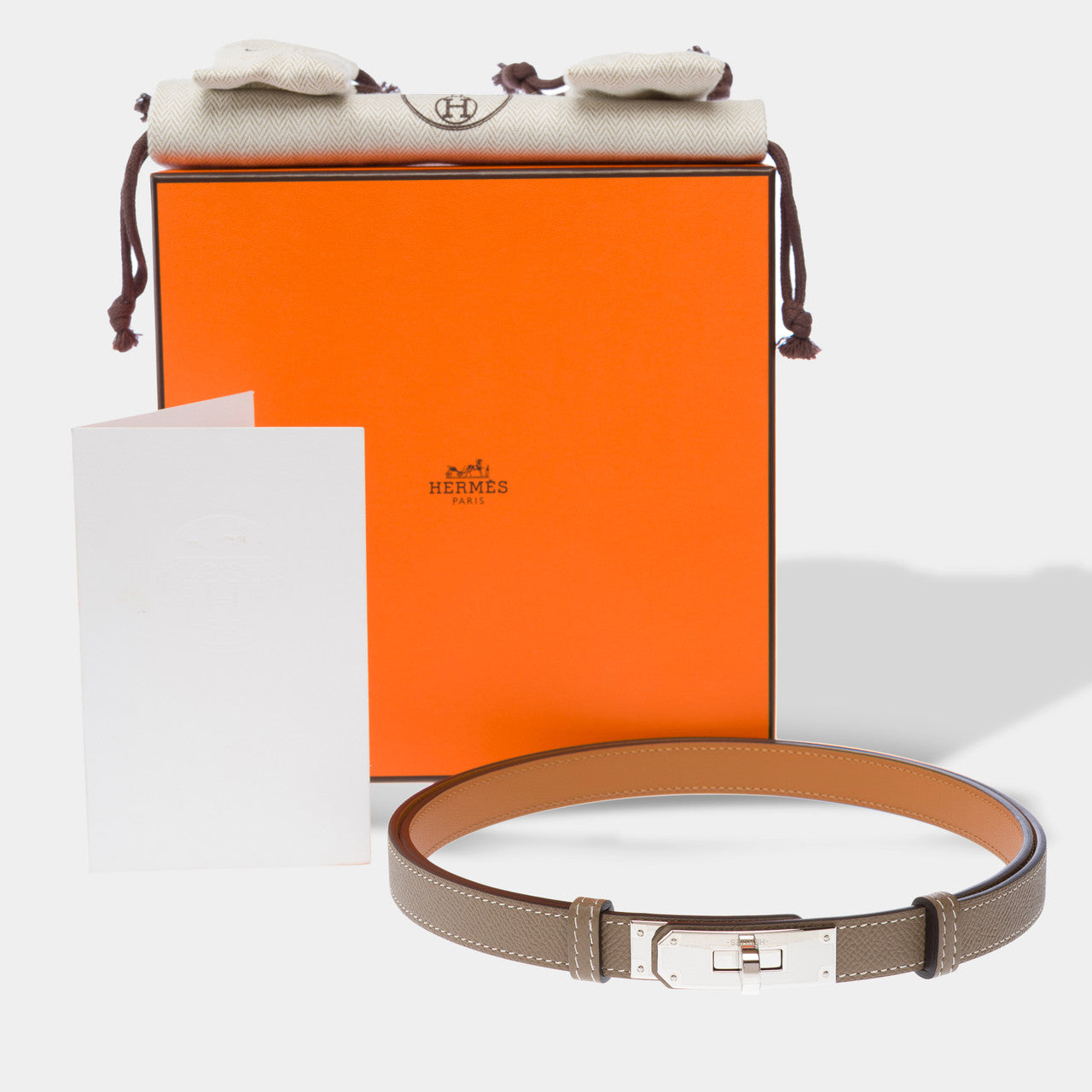 Accessoire HERMES Kelly en Cuir Gris - 103167