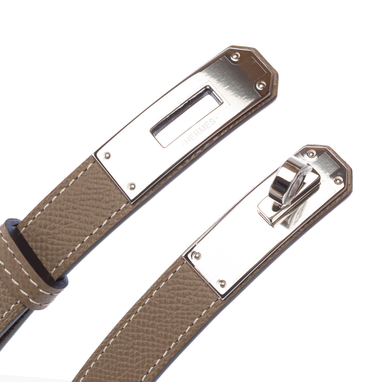 HERMES Kelly Accessory in Grey Leather - 103167