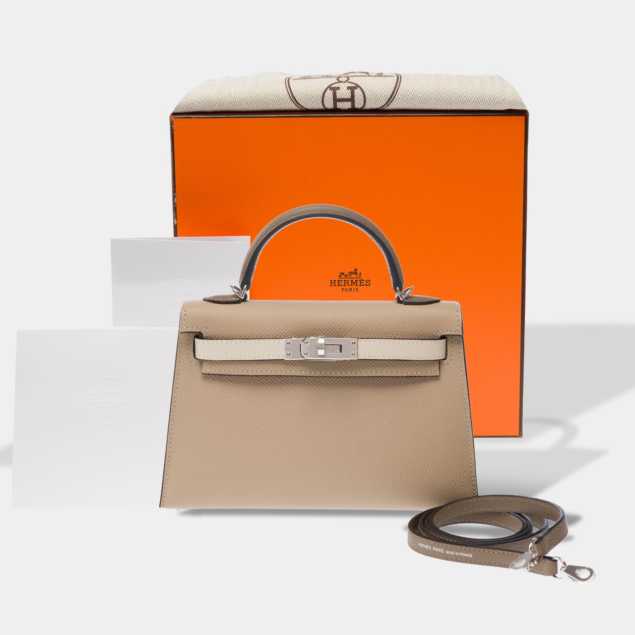 Sac HERMES Kelly Mini en Cuir Étoupe - 103177