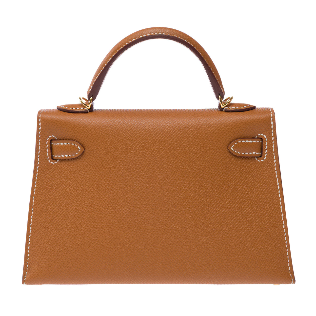 Sac HERMES Kelly Mini en Cuir Doré - 103160