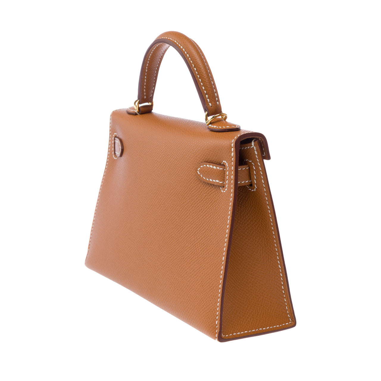 Sac HERMES Kelly Mini en Cuir Doré - 103160