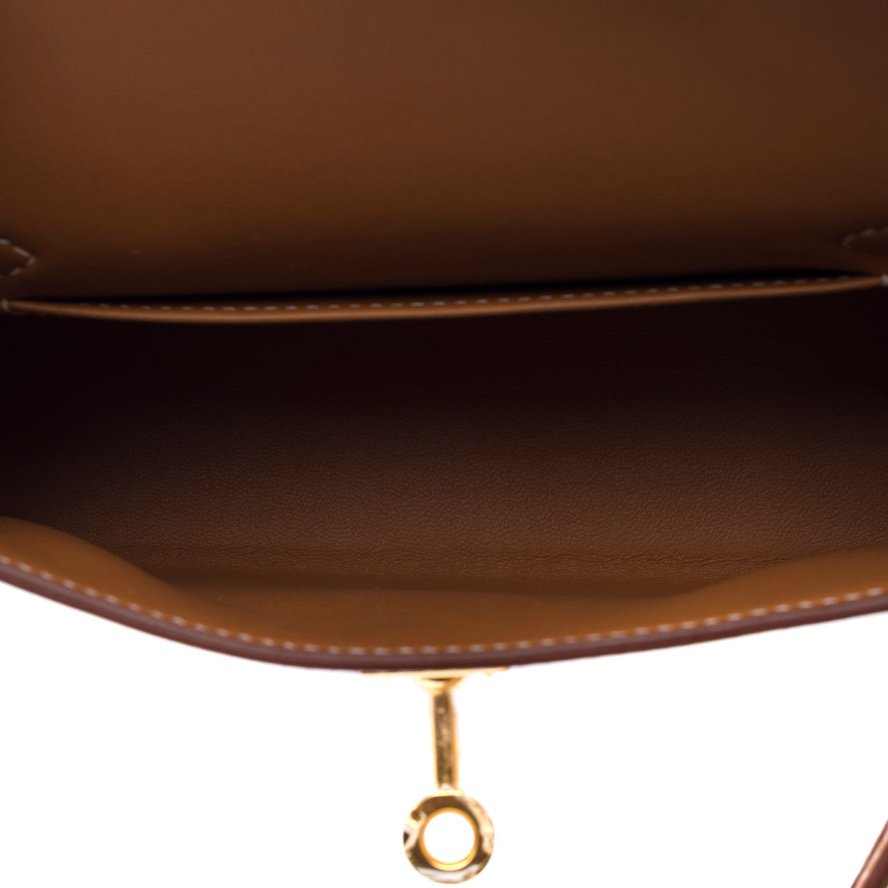 Sac HERMES Kelly Mini en Cuir Doré - 103160