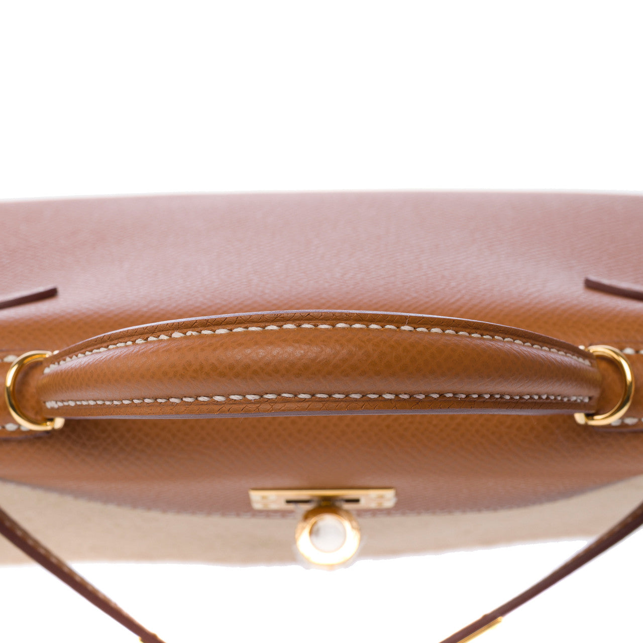 Sac HERMES Kelly Mini en Cuir Doré - 103160