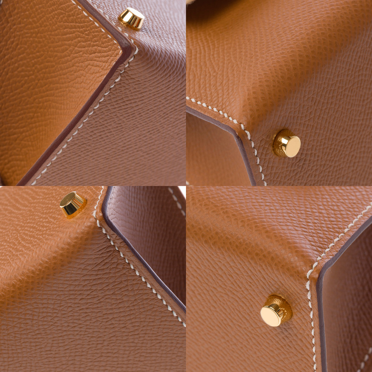 Sac HERMES Kelly Mini en Cuir Doré - 103160