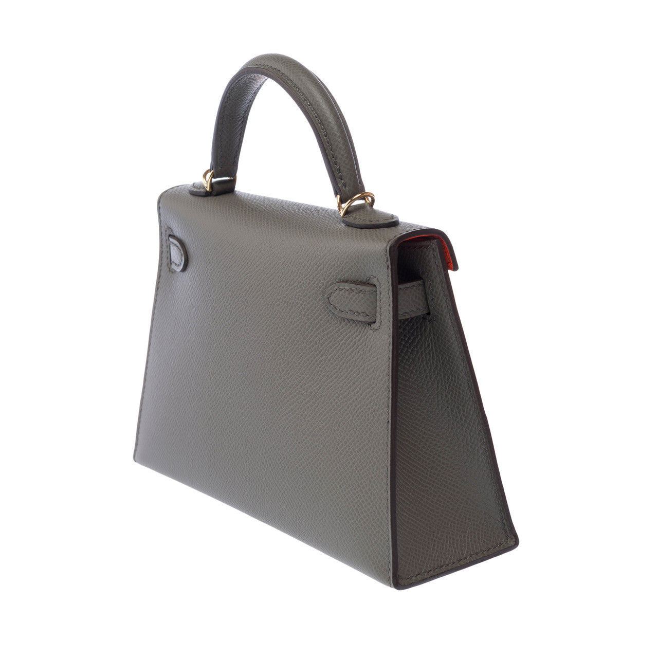 Sac HERMES Kelly Mini en Cuir Gris - 103157