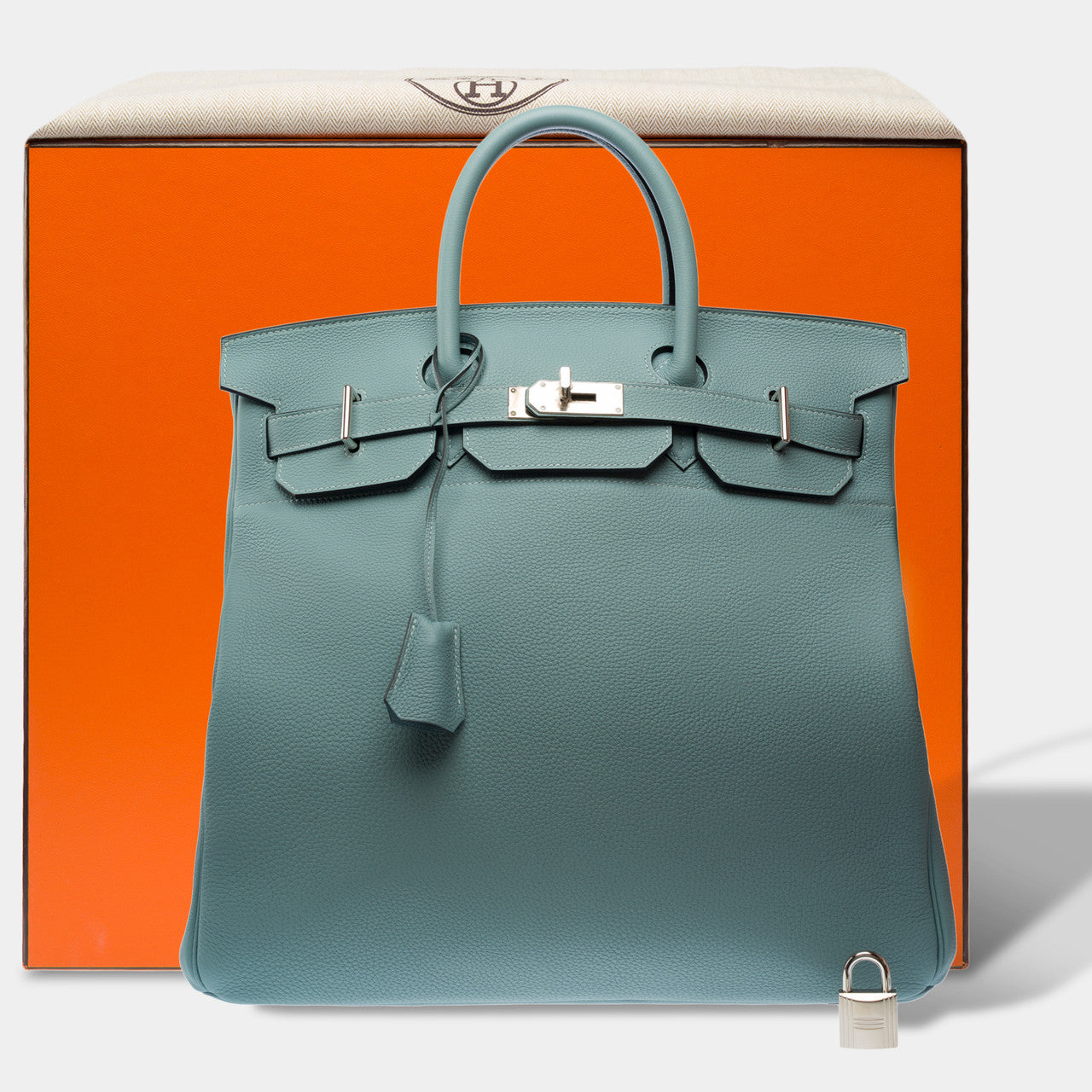 Sac HERMES Haut a Courroies en Cuir Bleu - 103133