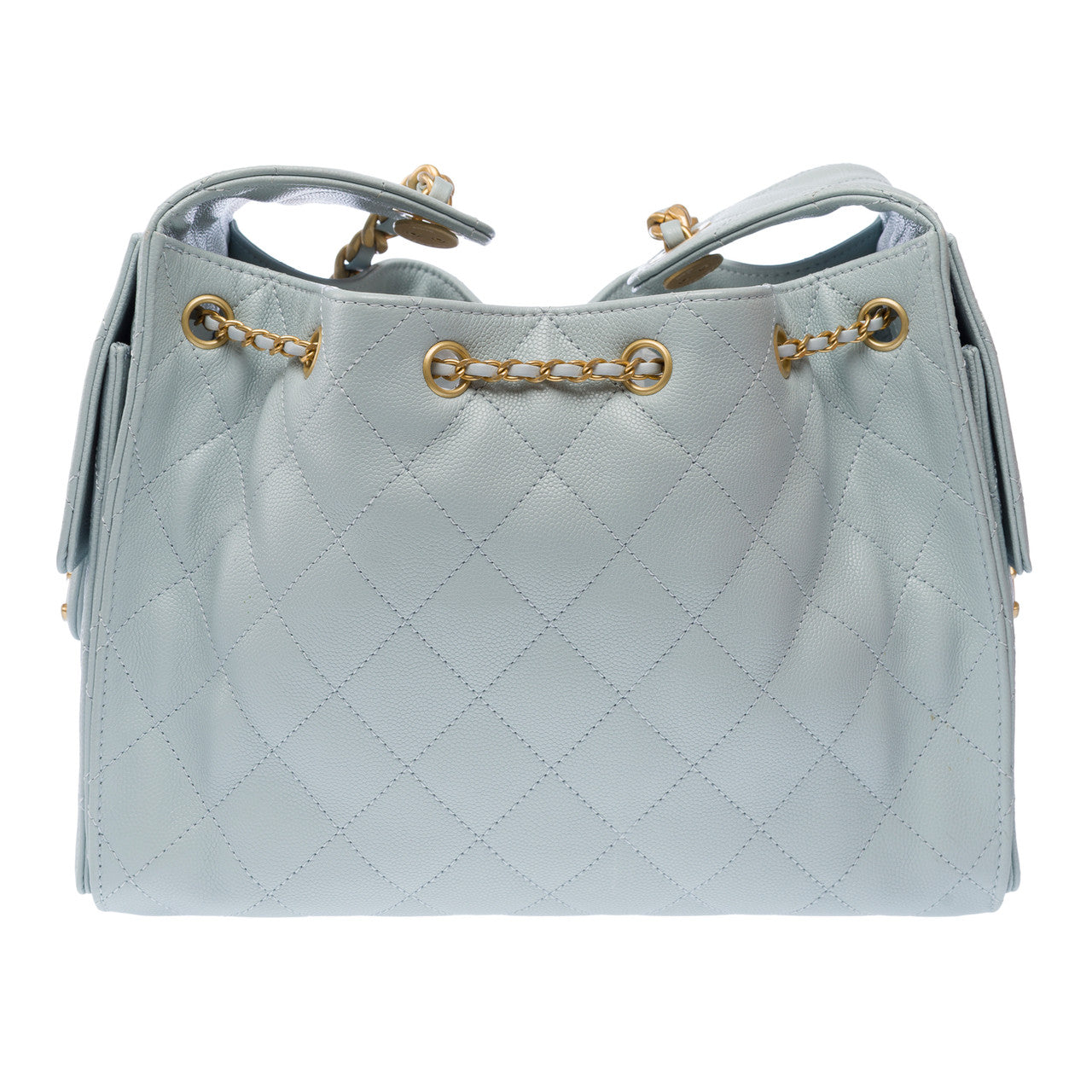 CHANEL Blue Leather Bag - 103163