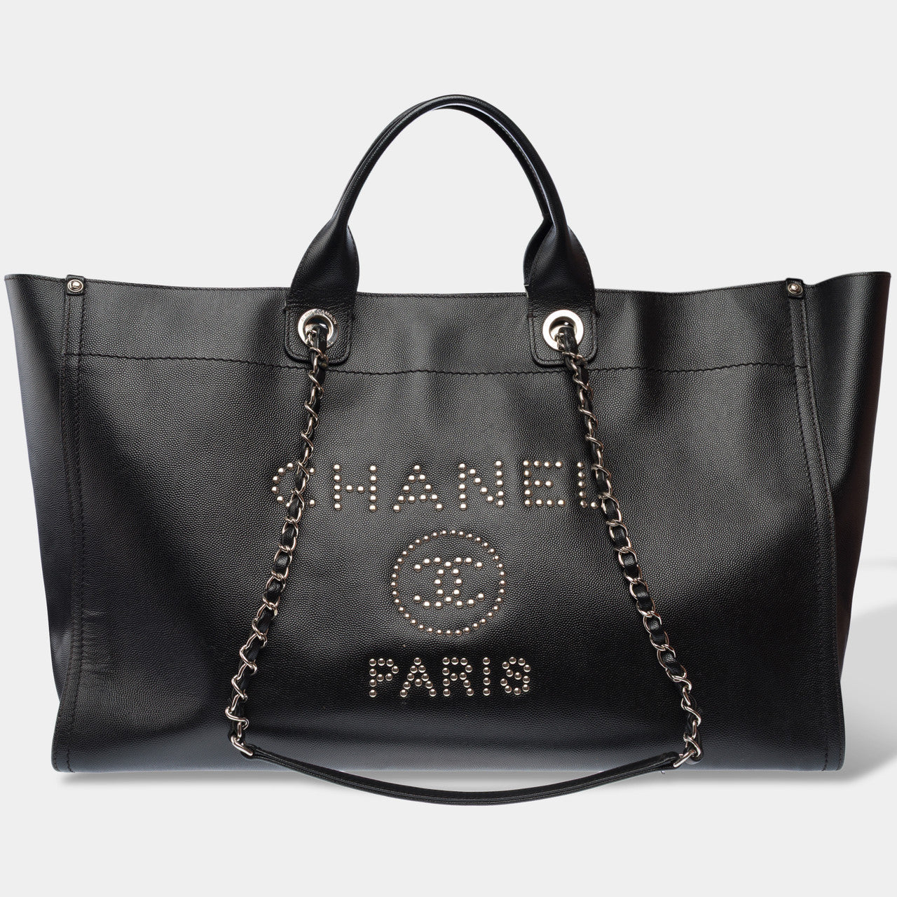 Sac CHANEL Deauville en Cuir Noir - 103159