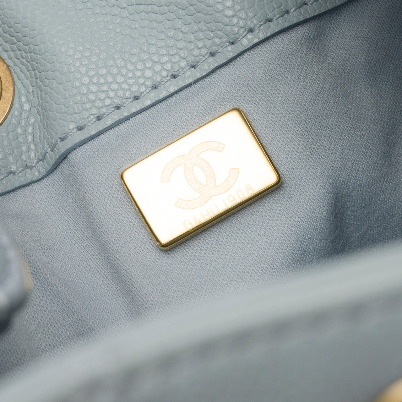 CHANEL Blue Leather Bag - 103163