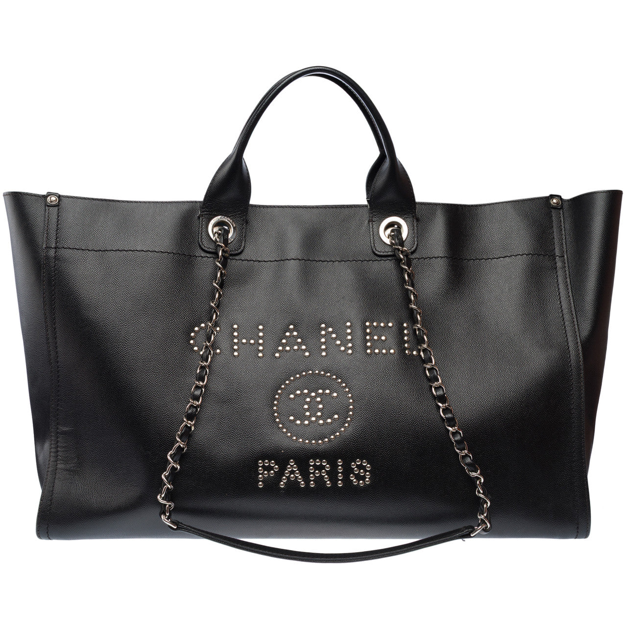 Sac CHANEL Deauville en Cuir Noir - 103159