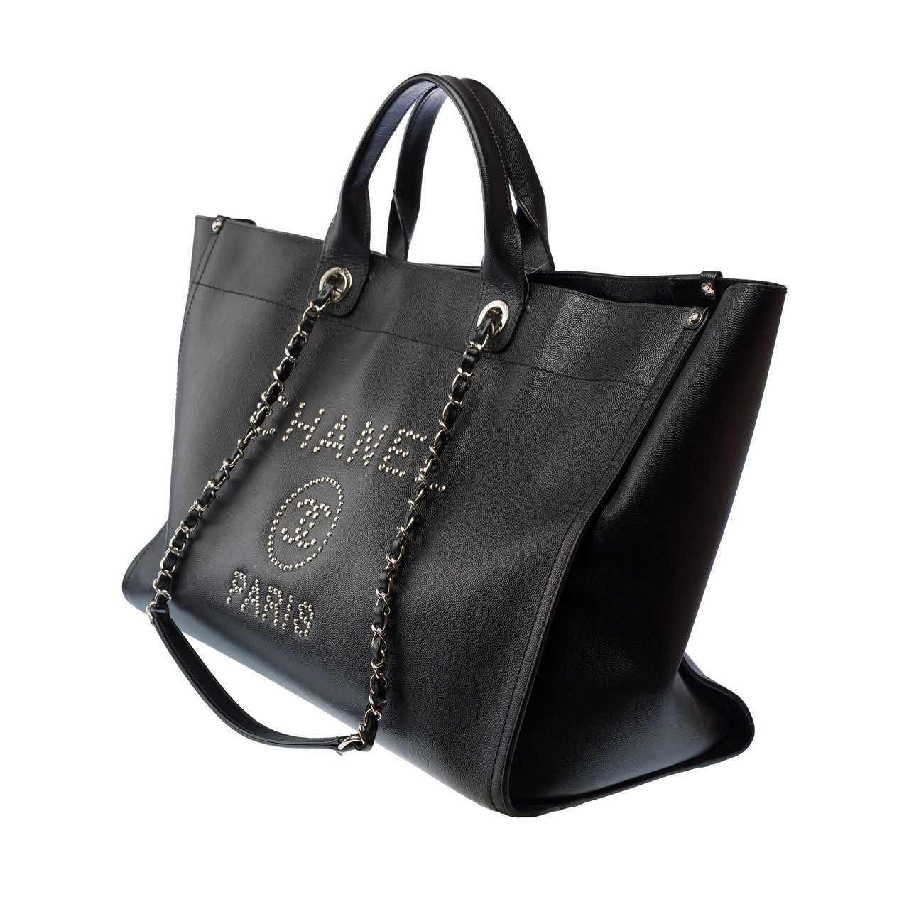 Sac CHANEL Deauville en Cuir Noir - 103159