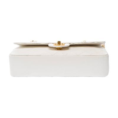 Sac CHANEL Timeless/Classique en Cuir Blanc - 103057