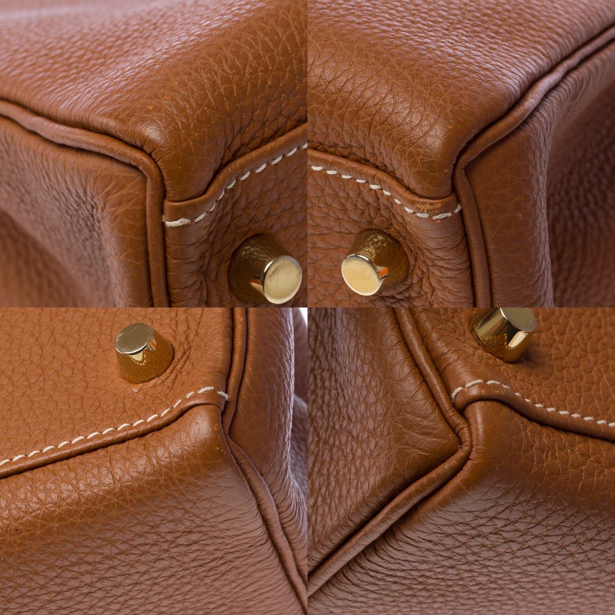 Sac HERMES Kelly 32 en Cuir Doré - 103188