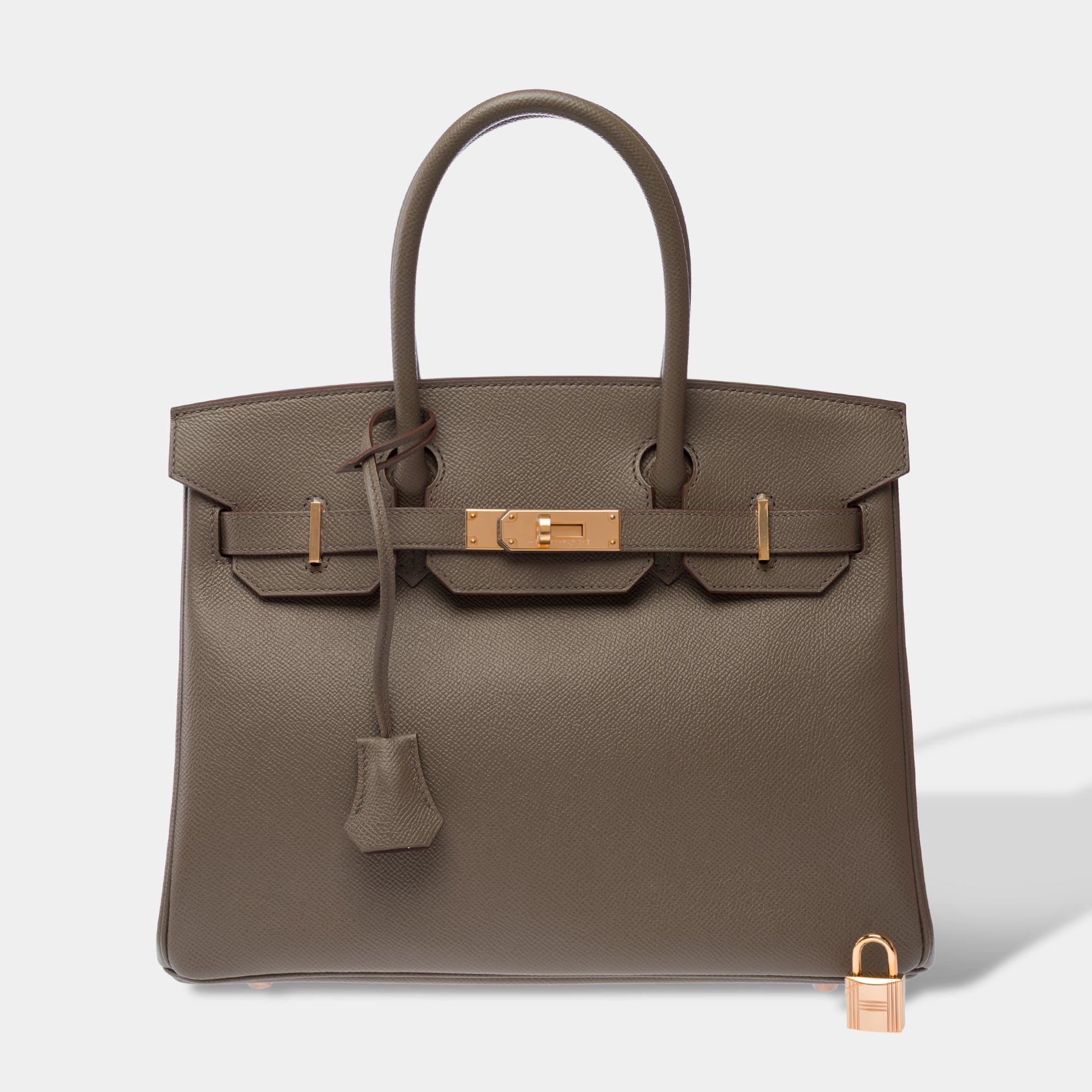 Sac HERMES Birkin 30 en Cuir Gris - 103190