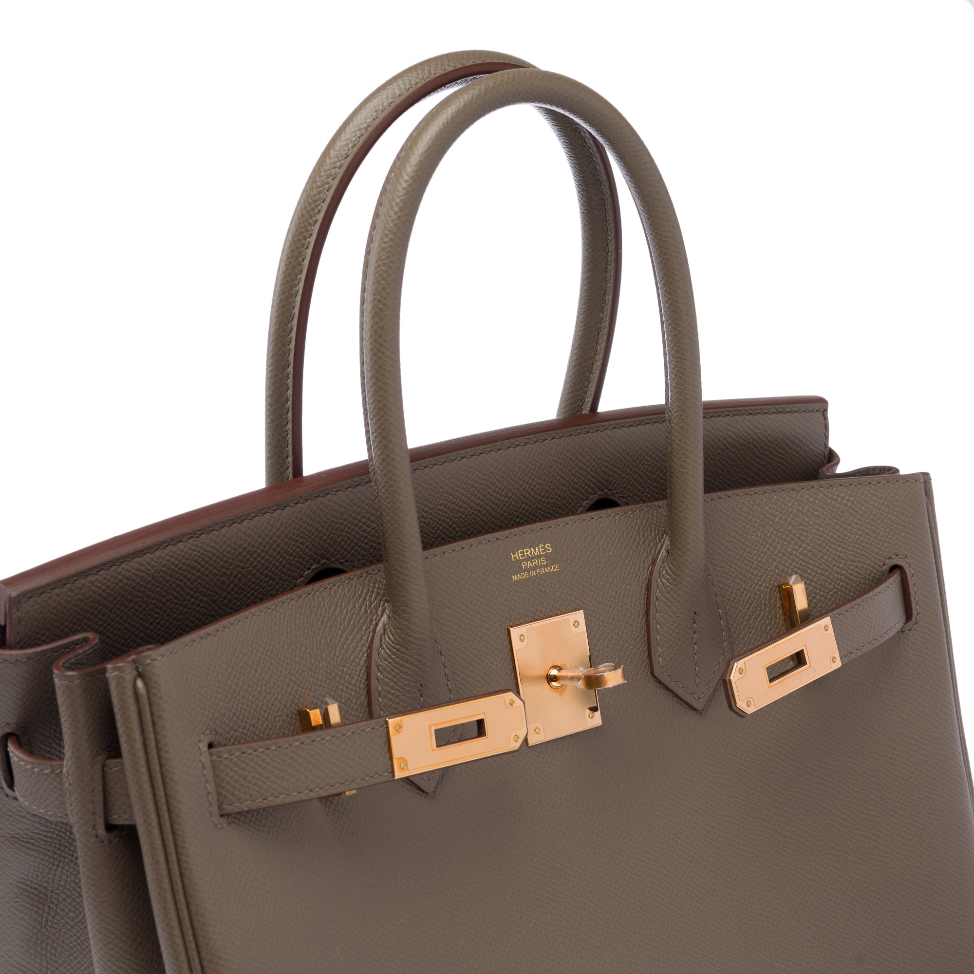 Sac HERMES Birkin 30 en Cuir Gris - 103190