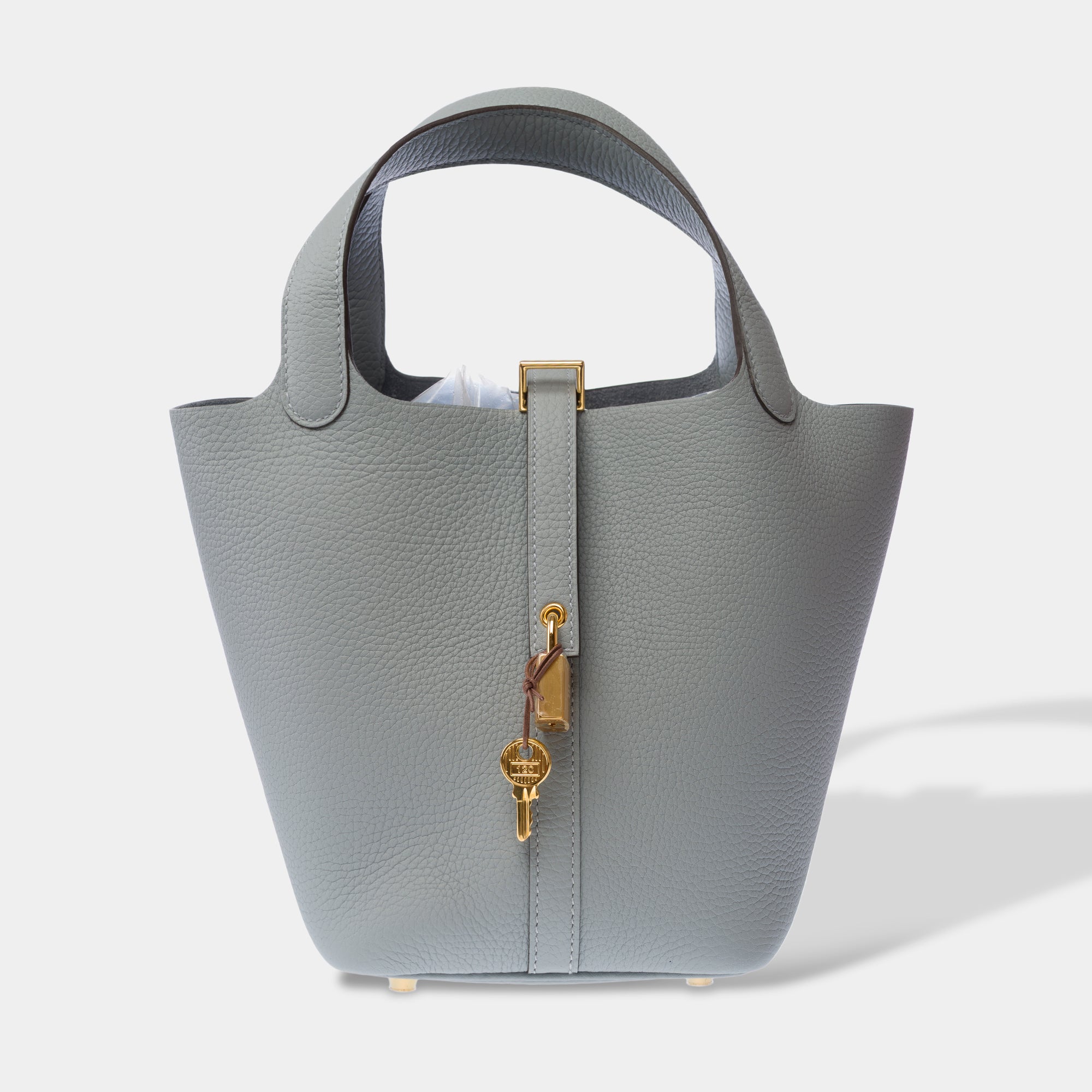 Sac HERMES Picotin en Cuir Gris - 103201