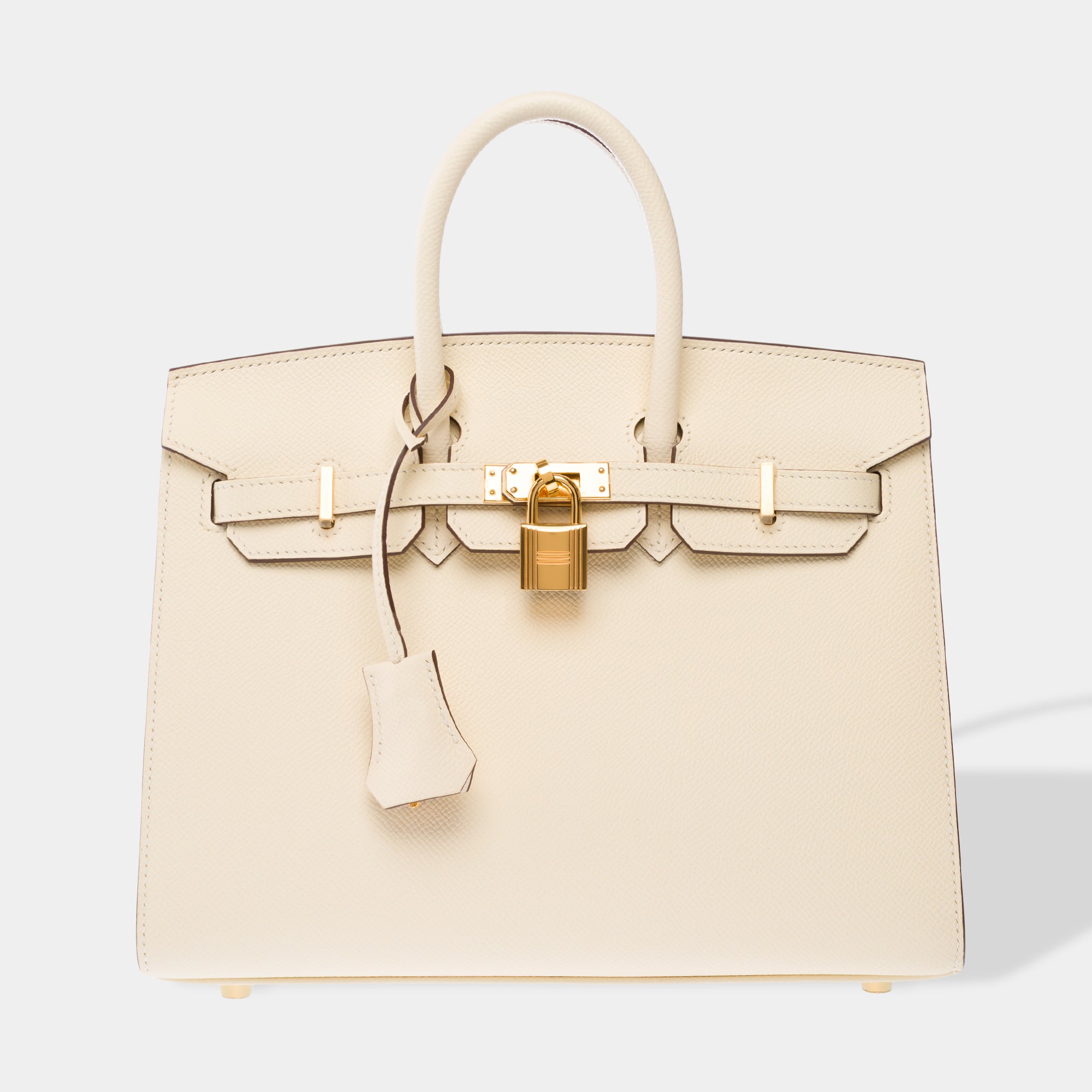 Sac HERMES Birkin 25 en Cuir Beige - 102827