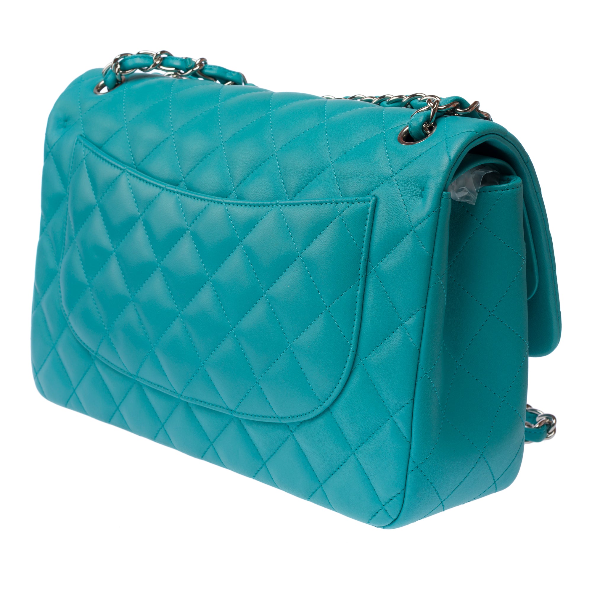 Sac CHANEL Timeless/Classique en Cuir Bleu - 103199