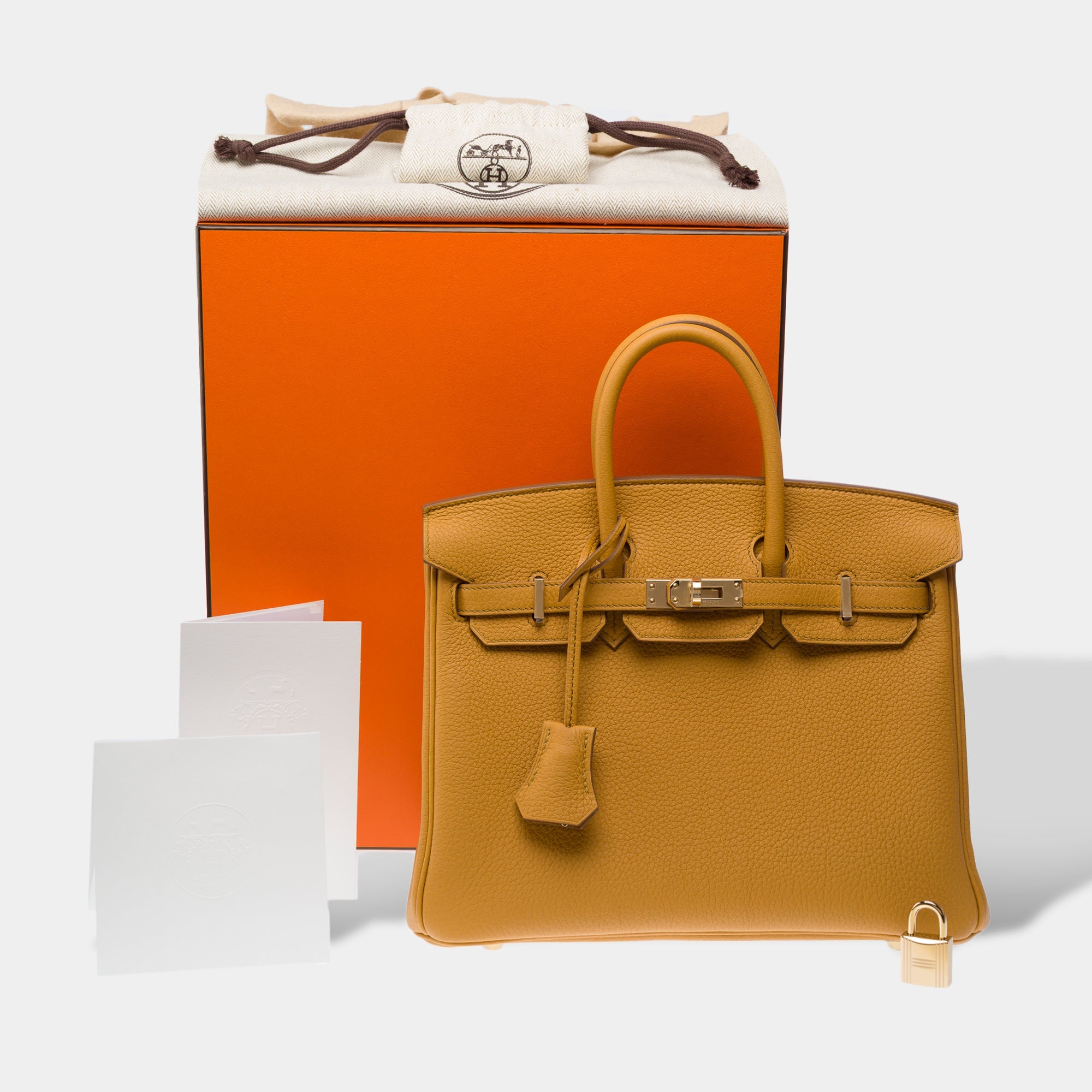 Sac HERMES Birkin 25 en Cuir Beige - 103200