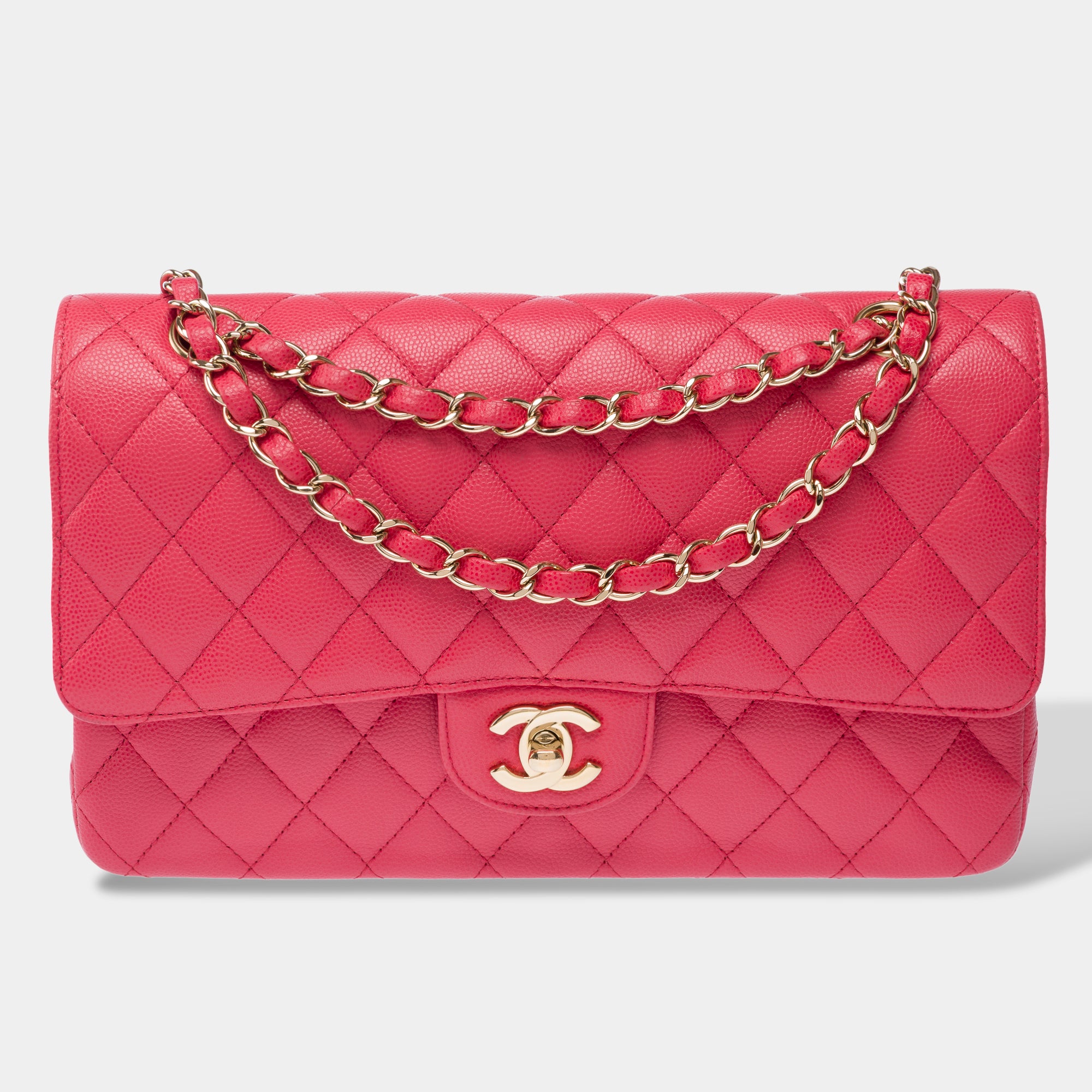 Sac CHANEL Timeless/Classique en Cuir Rose - 103196