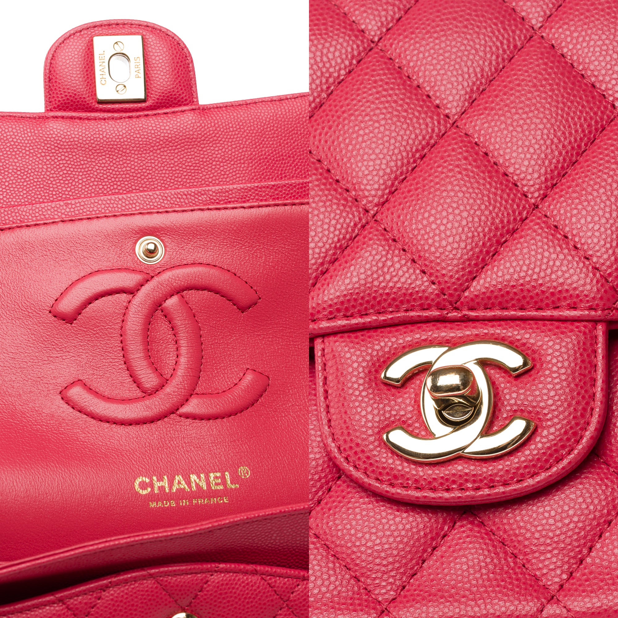 Sac CHANEL Timeless/Classique en Cuir Rose - 103196