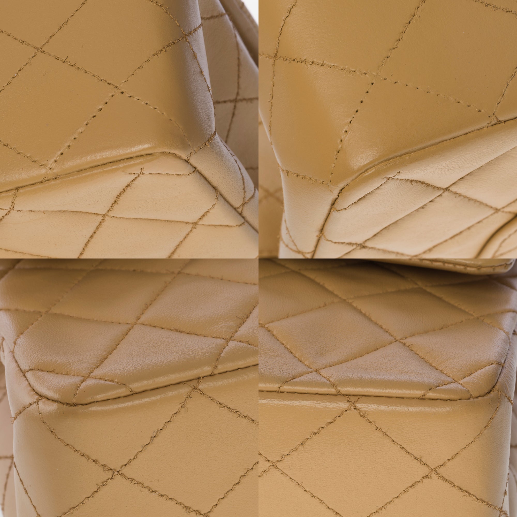 Sac CHANEL Timeless/Classique en Cuir Beige - 103204