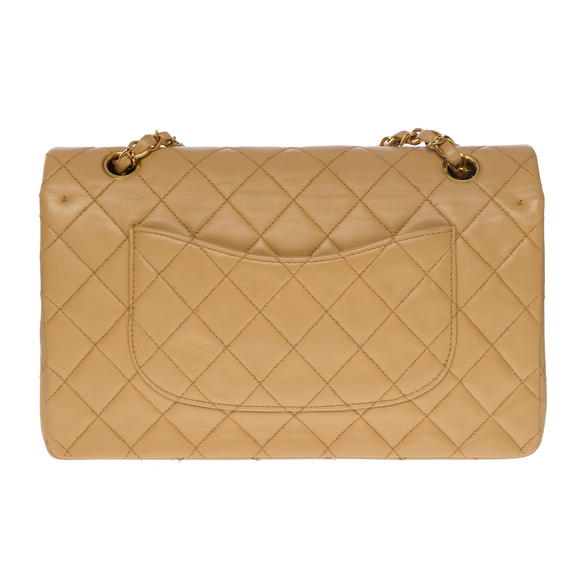 Sac CHANEL Timeless/Classique en Cuir Beige - 103204