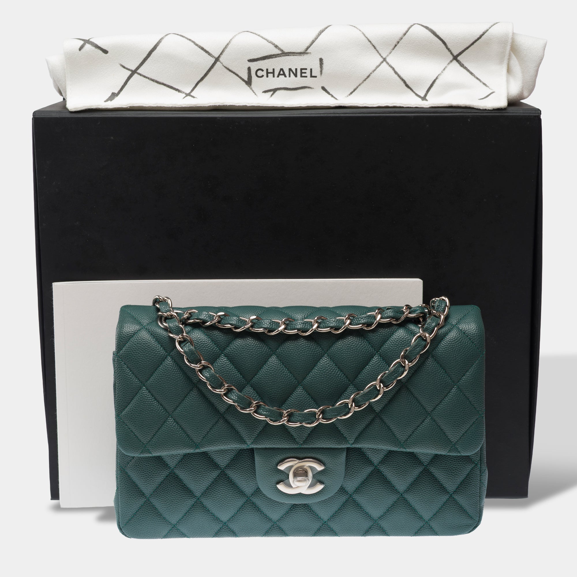 Sac CHANEL Timeless/Classique en Cuir Vert - 103198