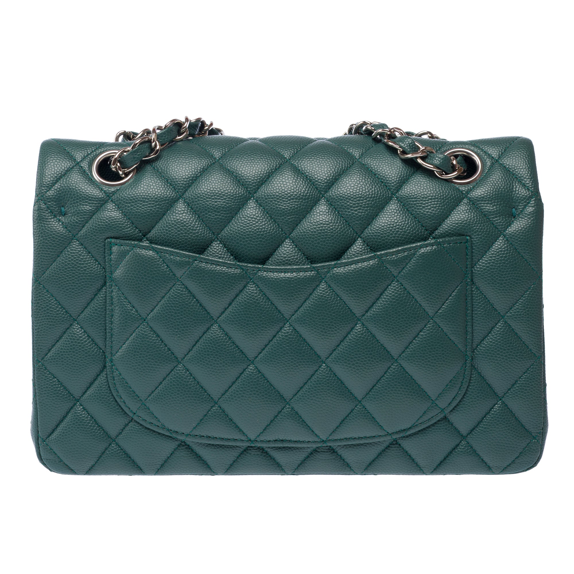 Sac CHANEL Timeless/Classique en Cuir Vert - 103198