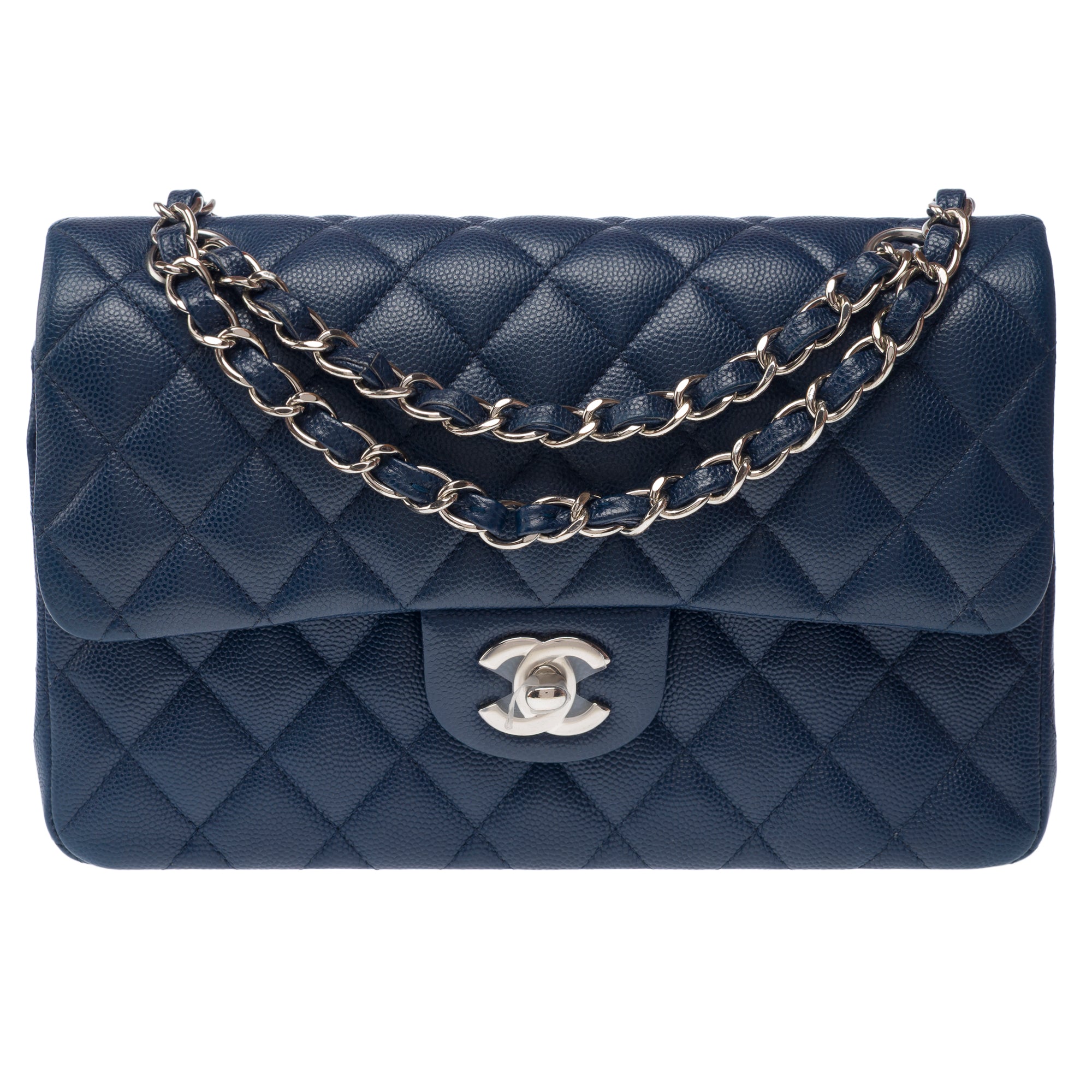 Sac CHANEL Timeless/Classique en Cuir Bleu Marine - 103194