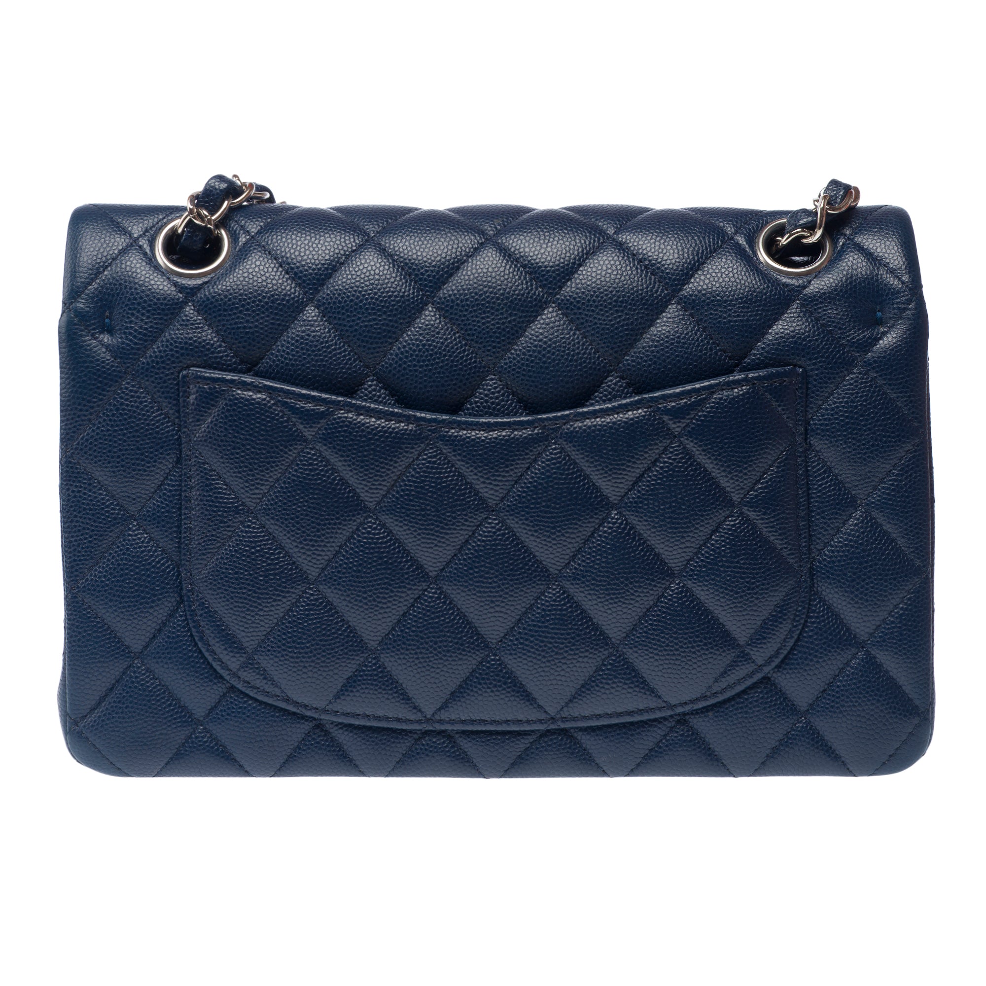 Sac CHANEL Timeless/Classique en Cuir Bleu Marine - 103194