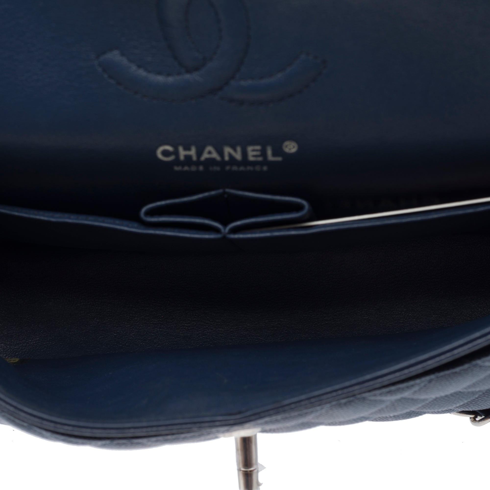 Sac CHANEL Timeless/Classique en Cuir Bleu Marine - 103194