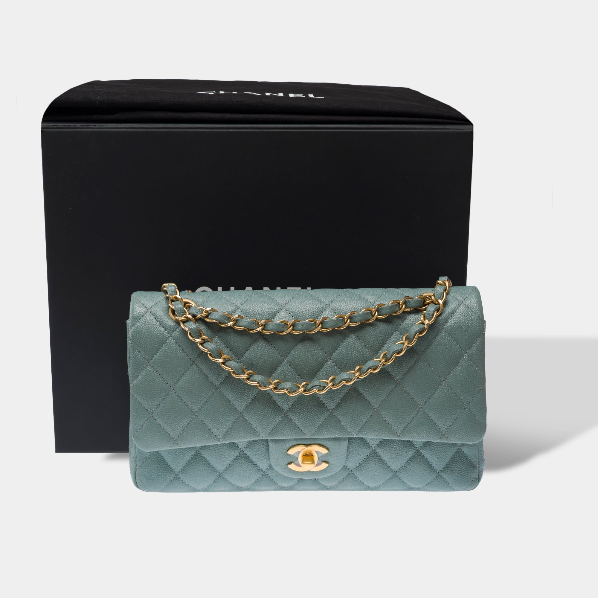 Sac CHANEL Timeless/Classique en Cuir Bleu - 103197