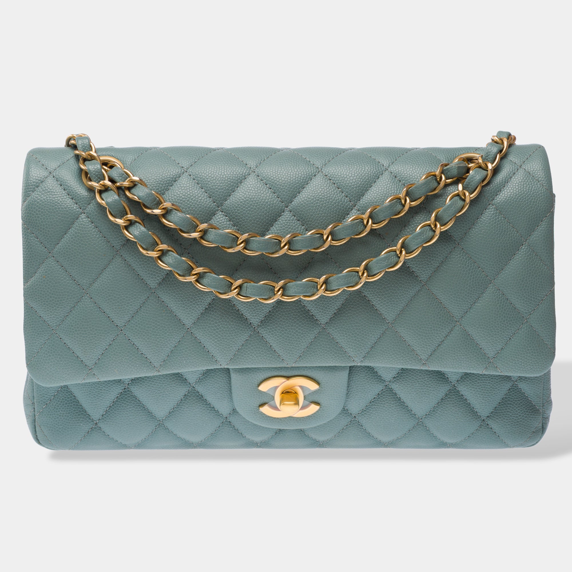 Sac CHANEL Timeless/Classique en Cuir Bleu - 103197