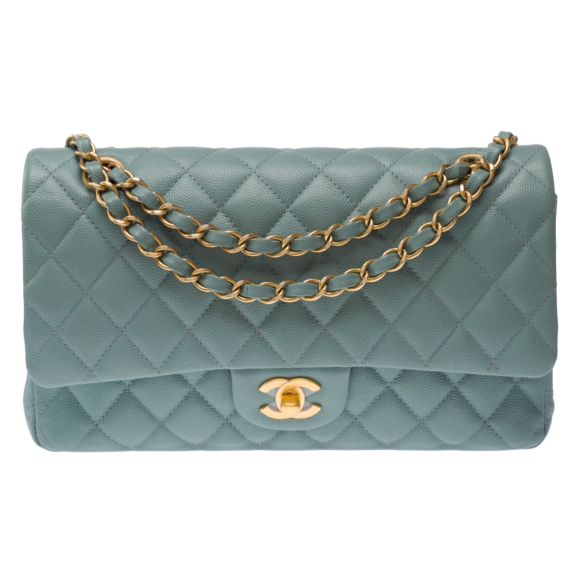 Sac CHANEL Timeless/Classique en Cuir Bleu - 103197