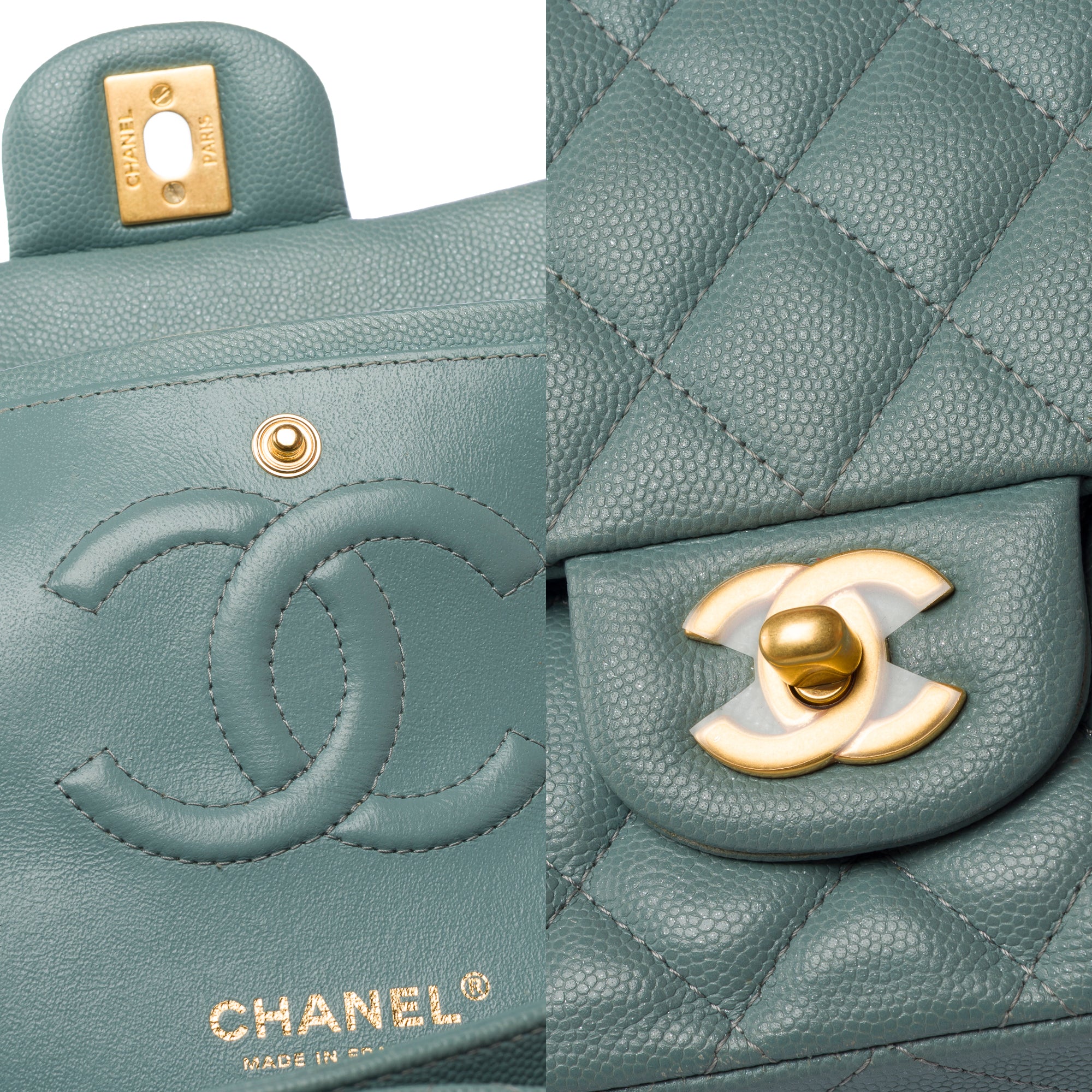 Sac CHANEL Timeless/Classique en Cuir Bleu - 103197