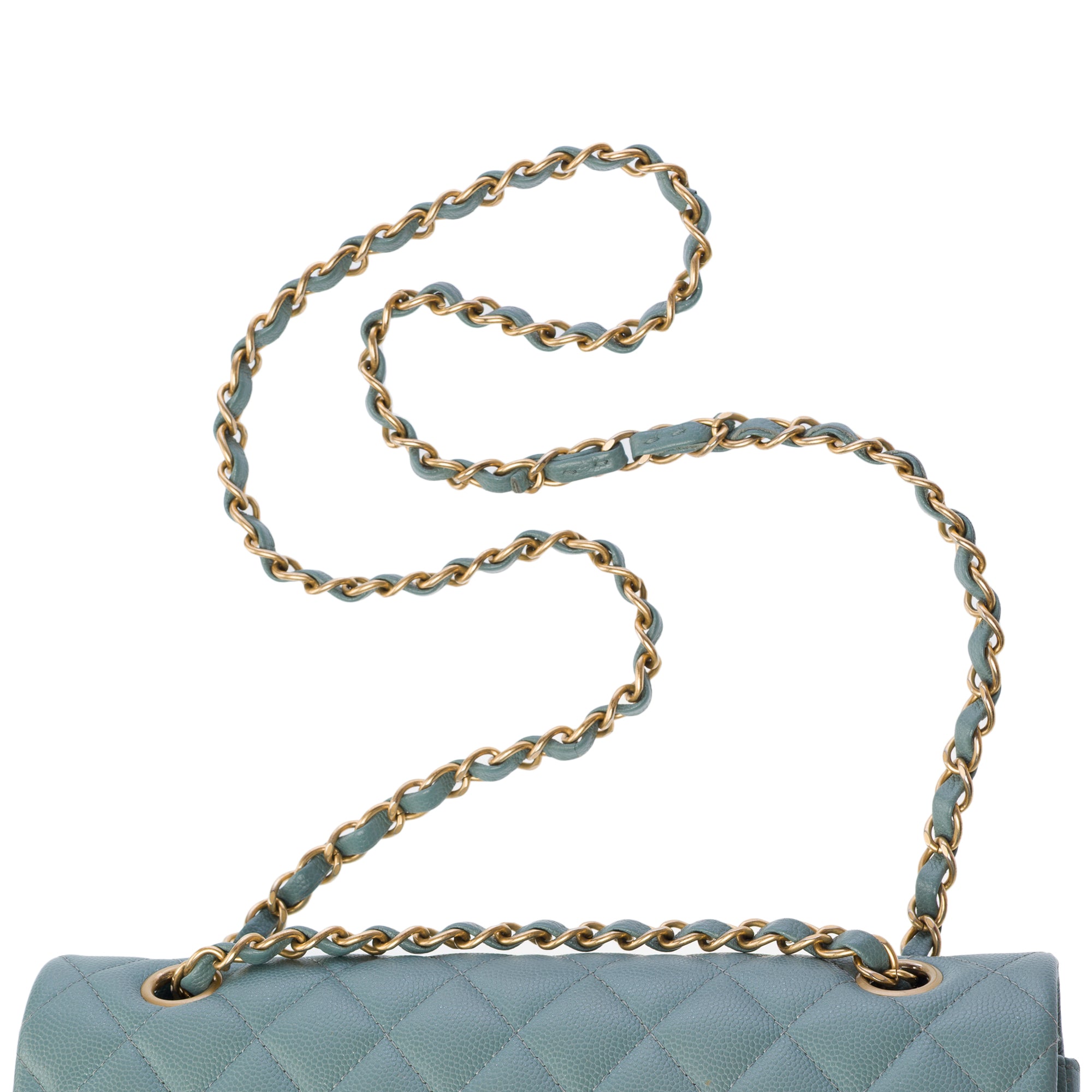 Sac CHANEL Timeless/Classique en Cuir Bleu - 103197