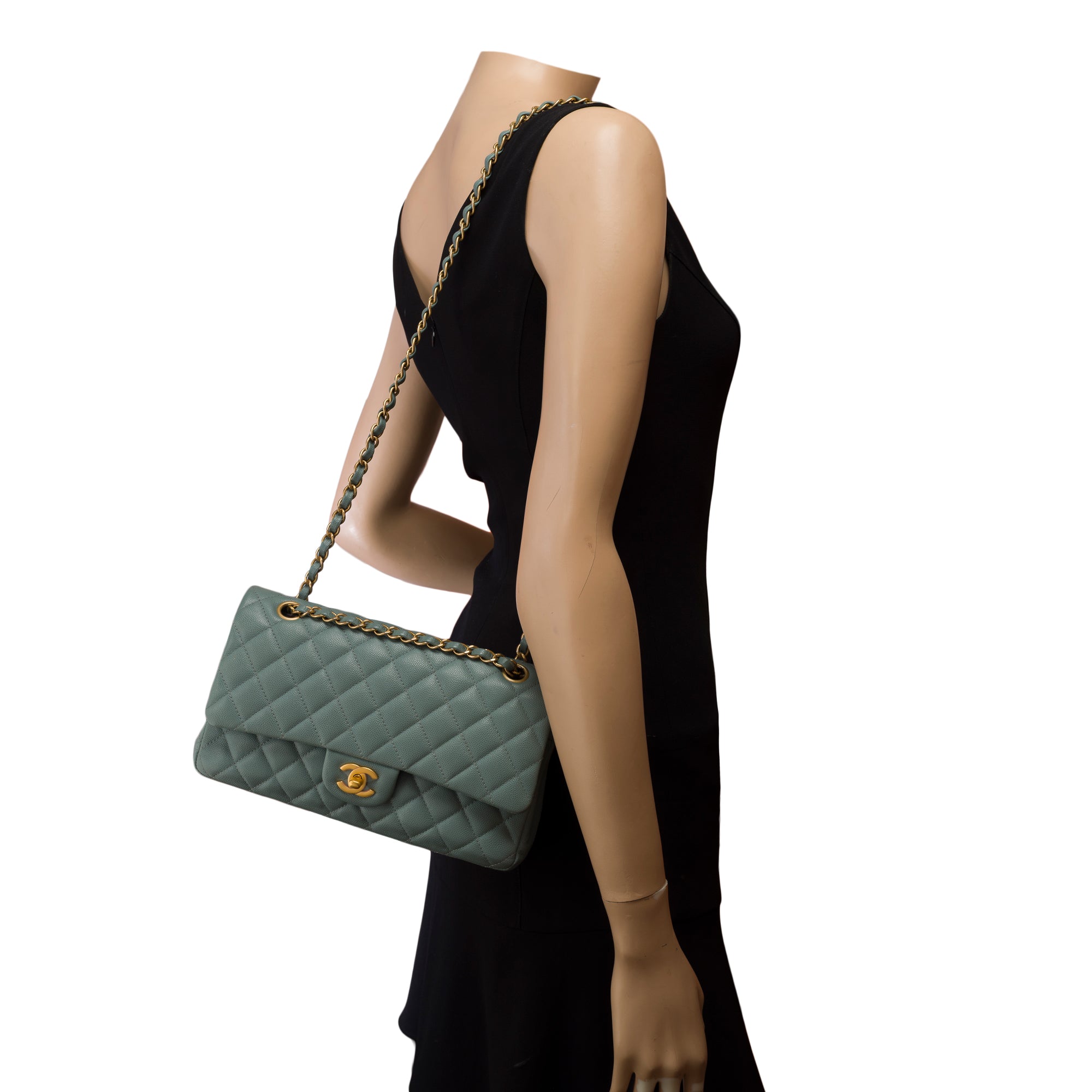 Sac CHANEL Timeless/Classique en Cuir Bleu - 103197