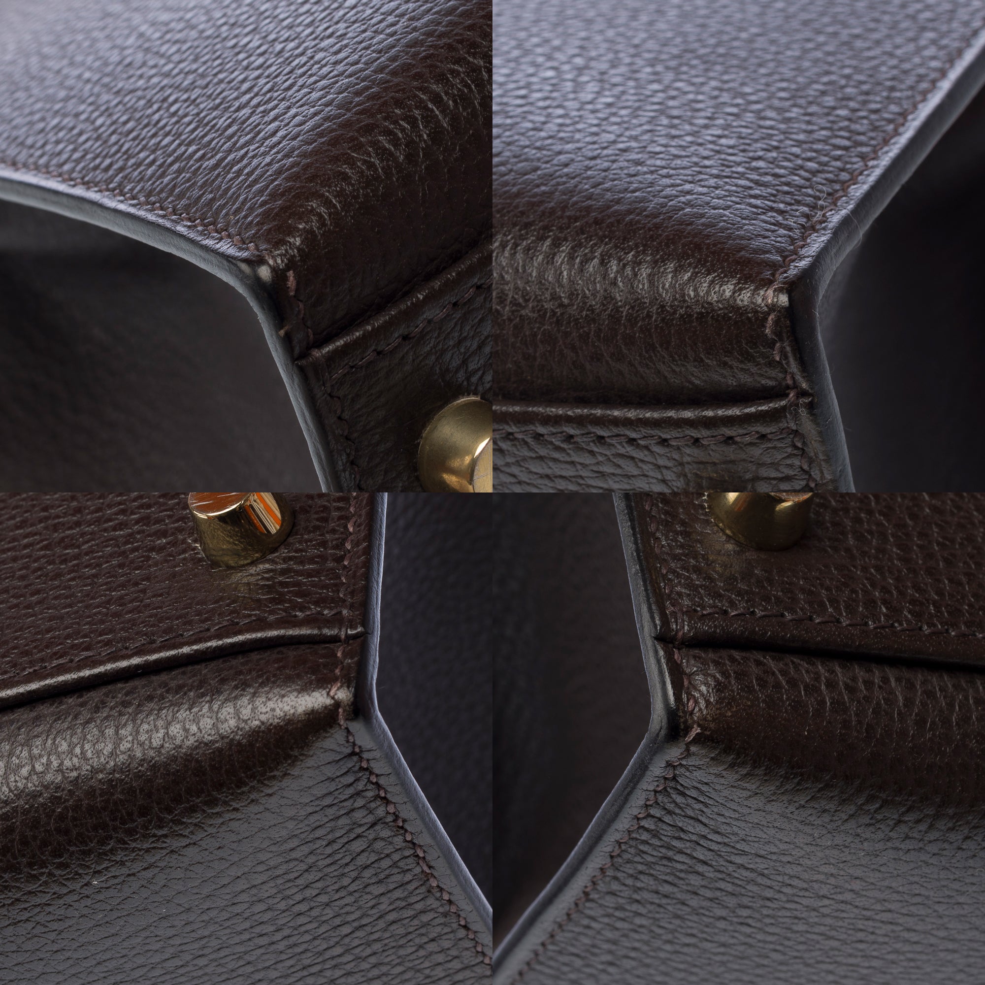 Sac HERMES Kelly 32 en Cuir Marron - 103206