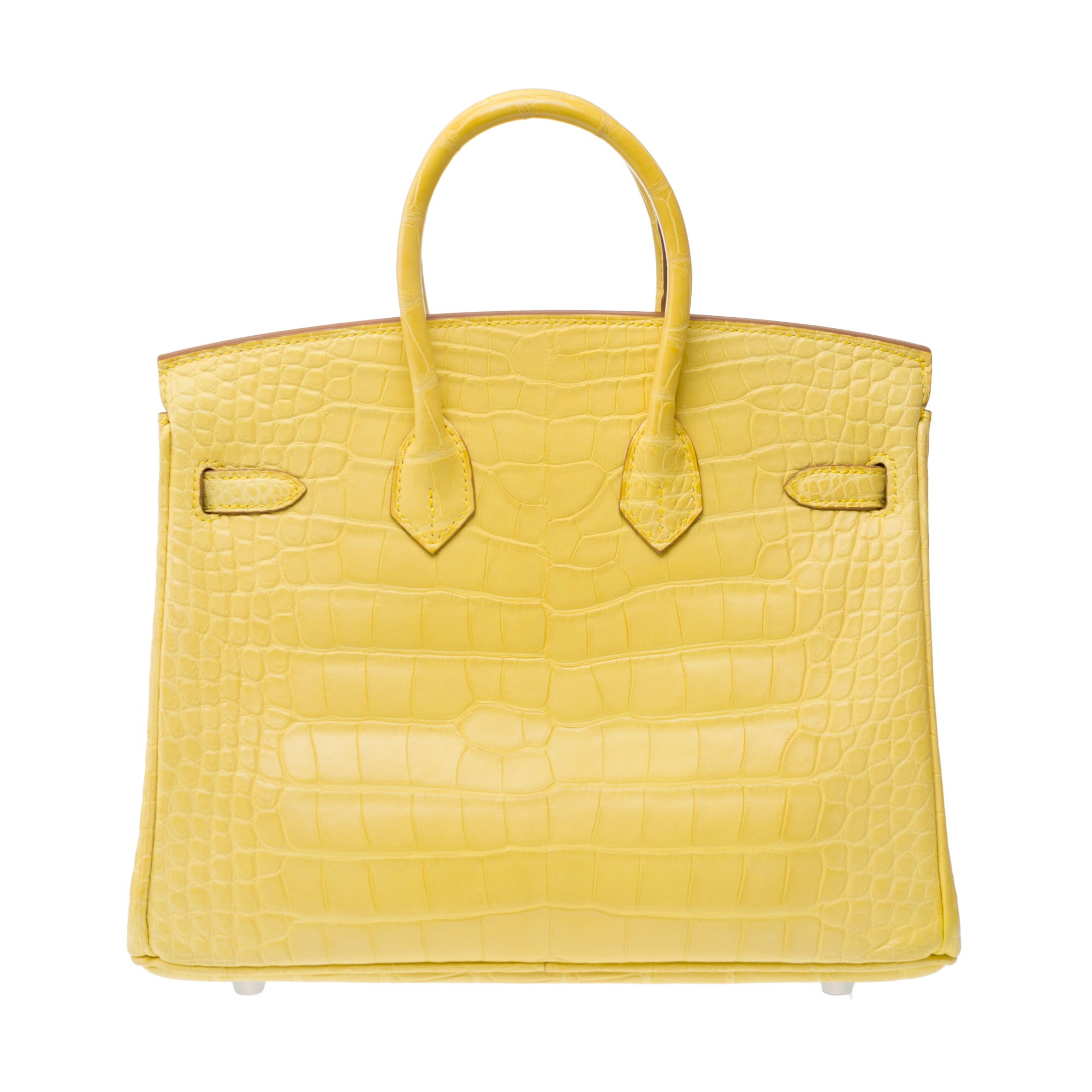 Sac HERMES Birkin 25 en Cuirs exotiques Jaune - 103220