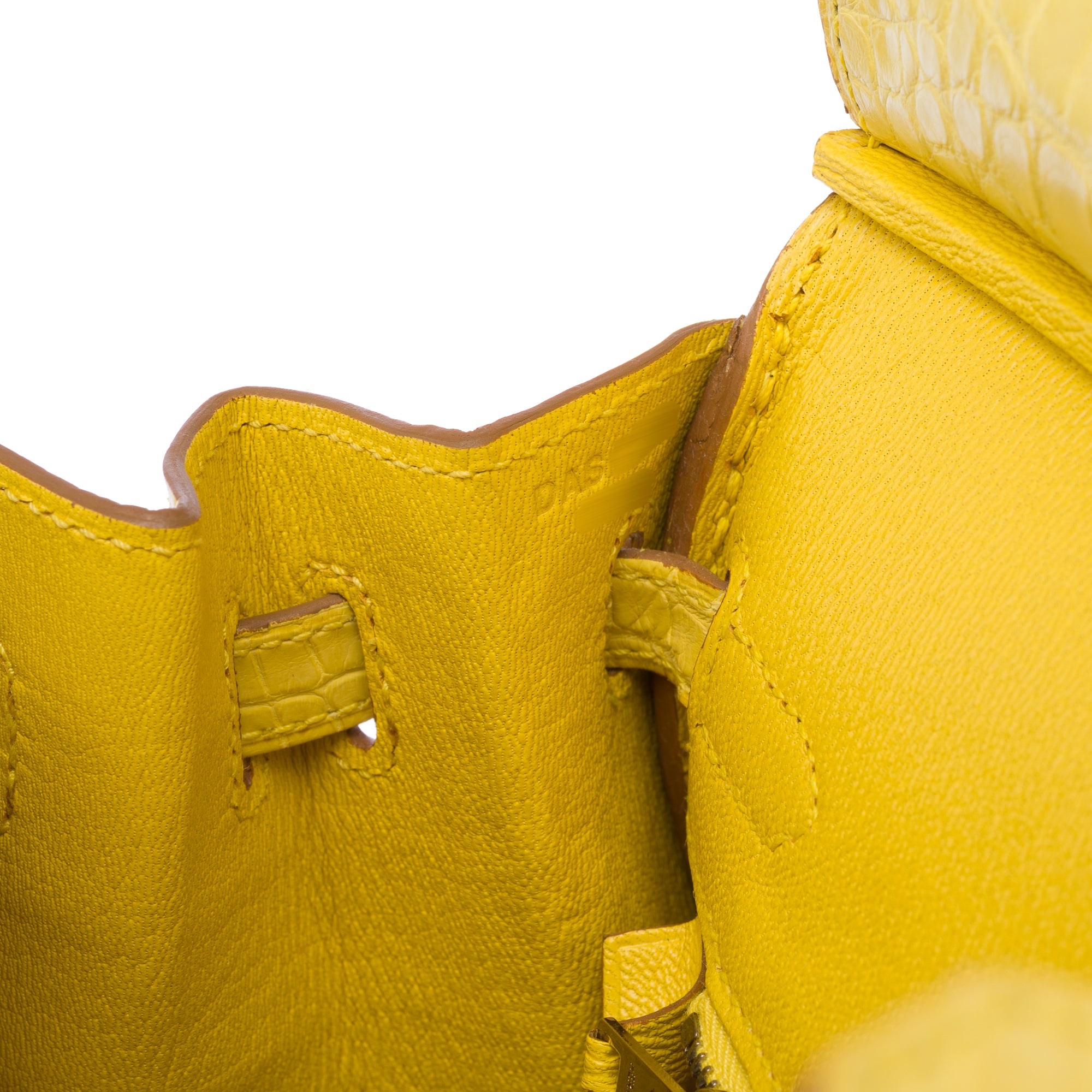 Sac HERMES Birkin 25 en Cuirs exotiques Jaune - 103220
