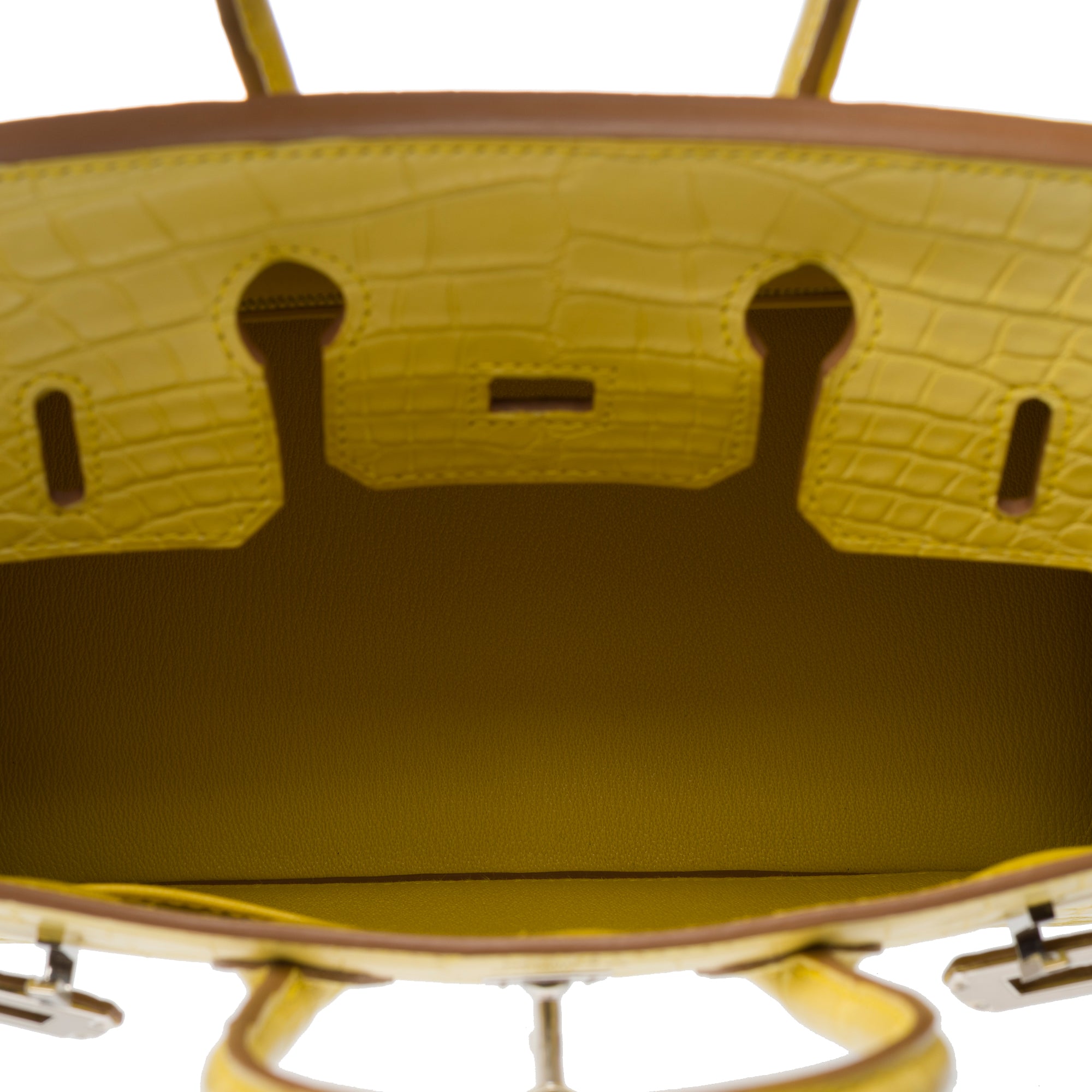 Sac HERMES Birkin 25 en Cuirs exotiques Jaune - 103220