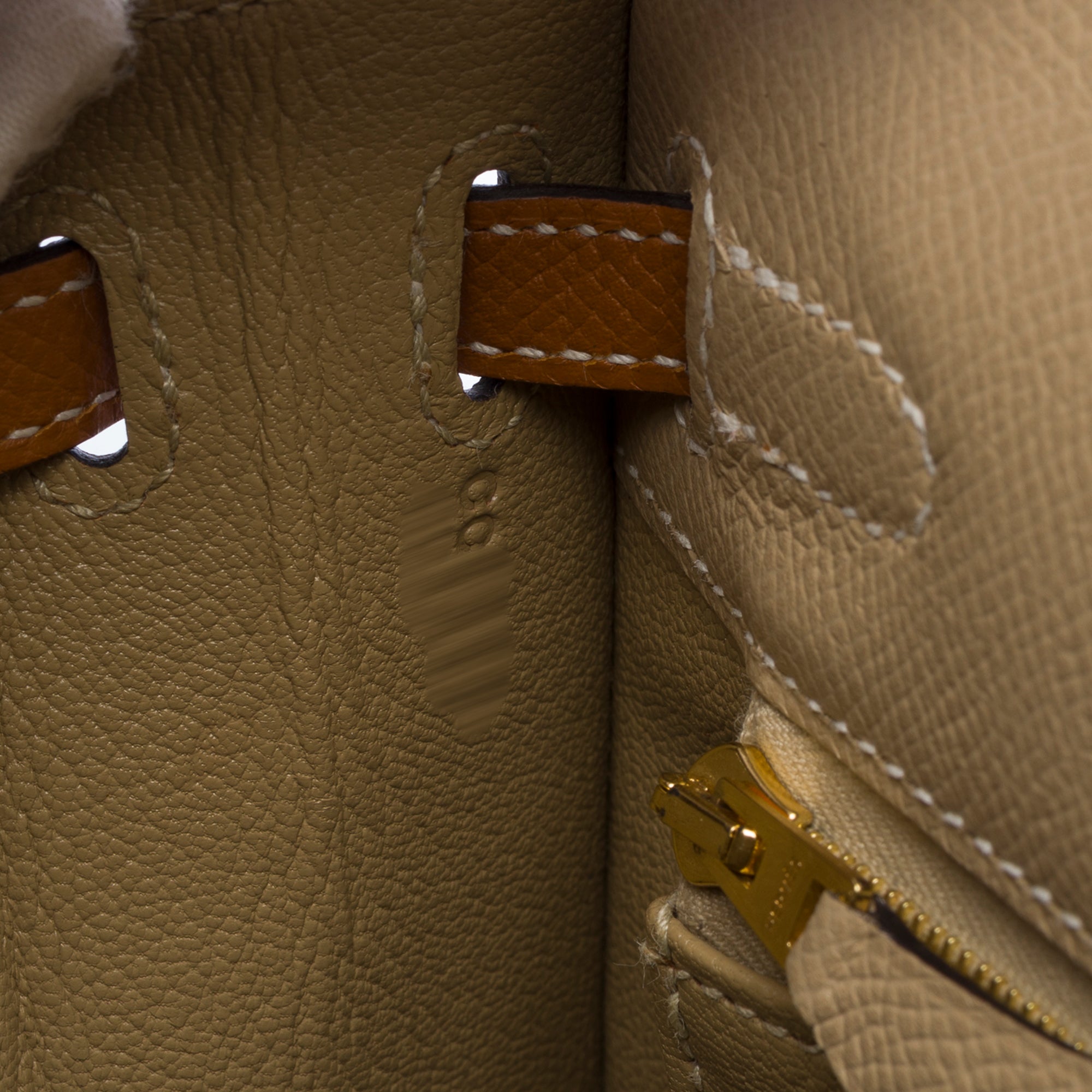 Sac HERMES Kelly 25 en Cuir Beige - 103217