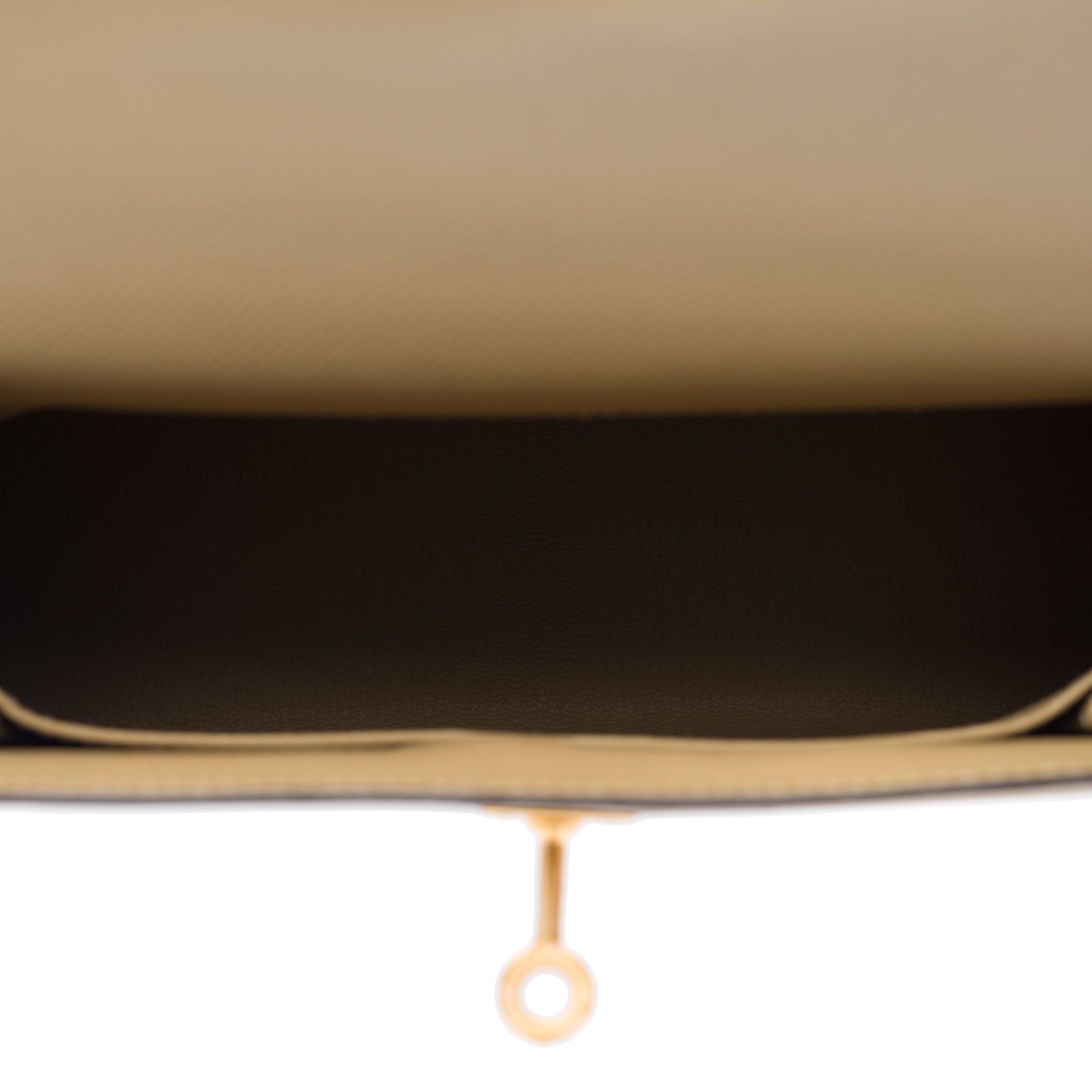 Sac HERMES Kelly 25 en Cuir Beige - 103217