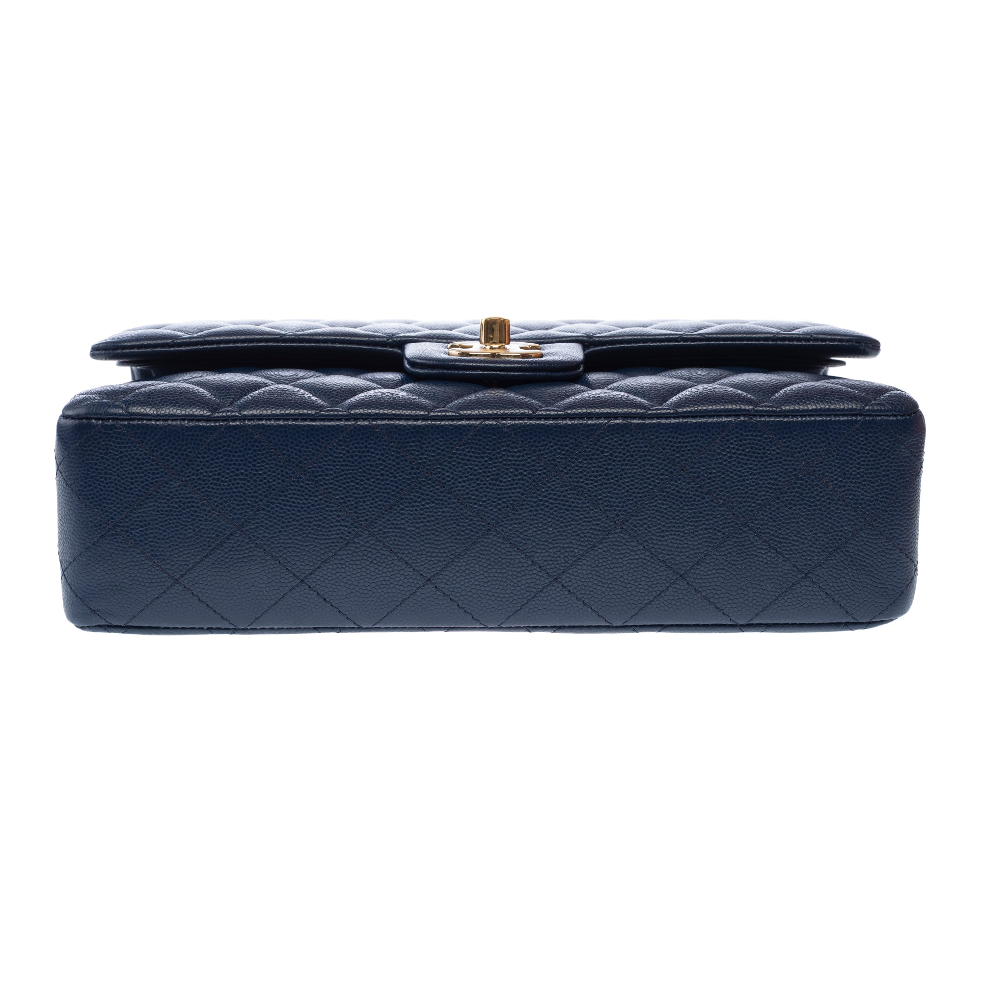 Sac CHANEL Timeless/Classique en Cuir Bleu Marine - 103210