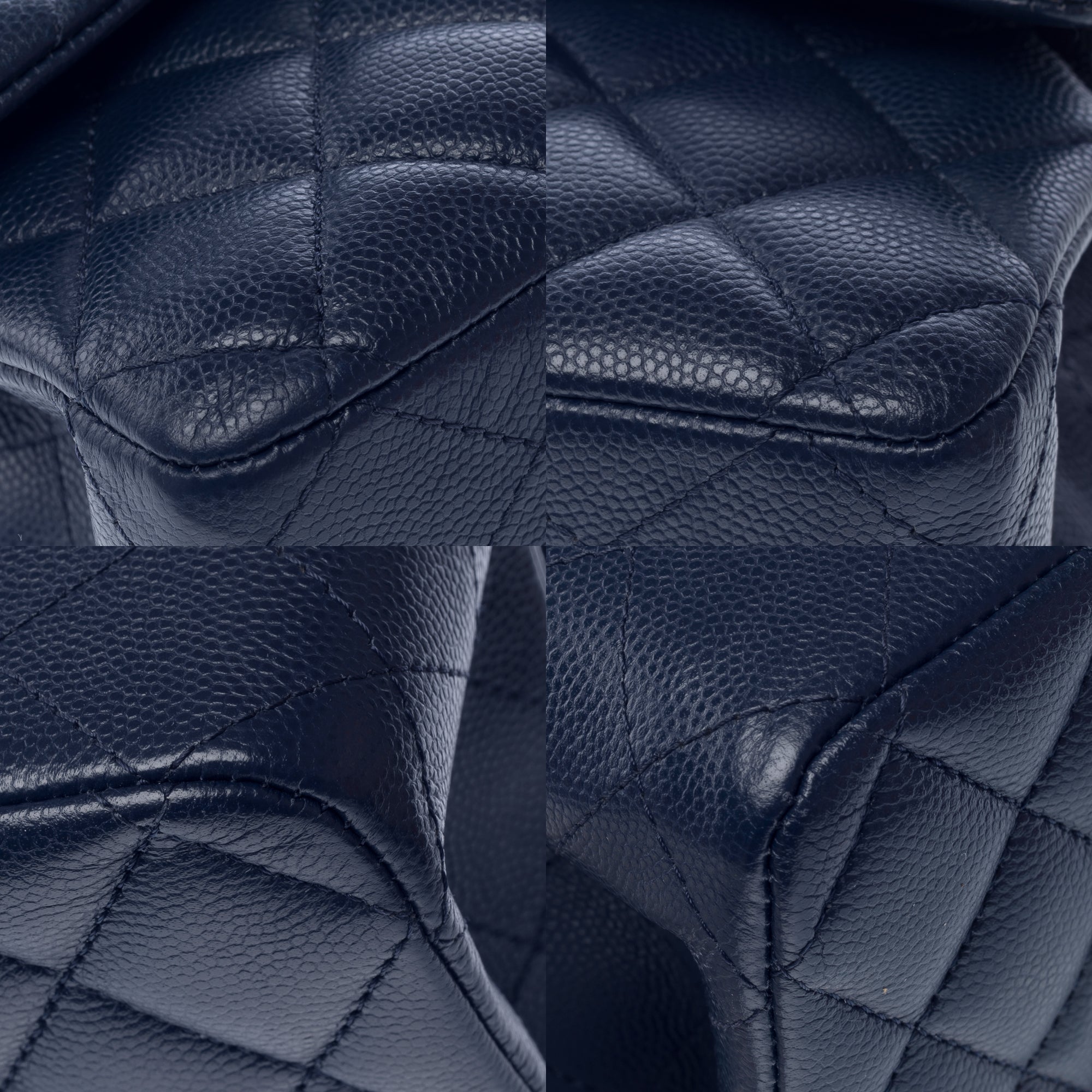 Sac CHANEL Timeless/Classique en Cuir Bleu Marine - 103210