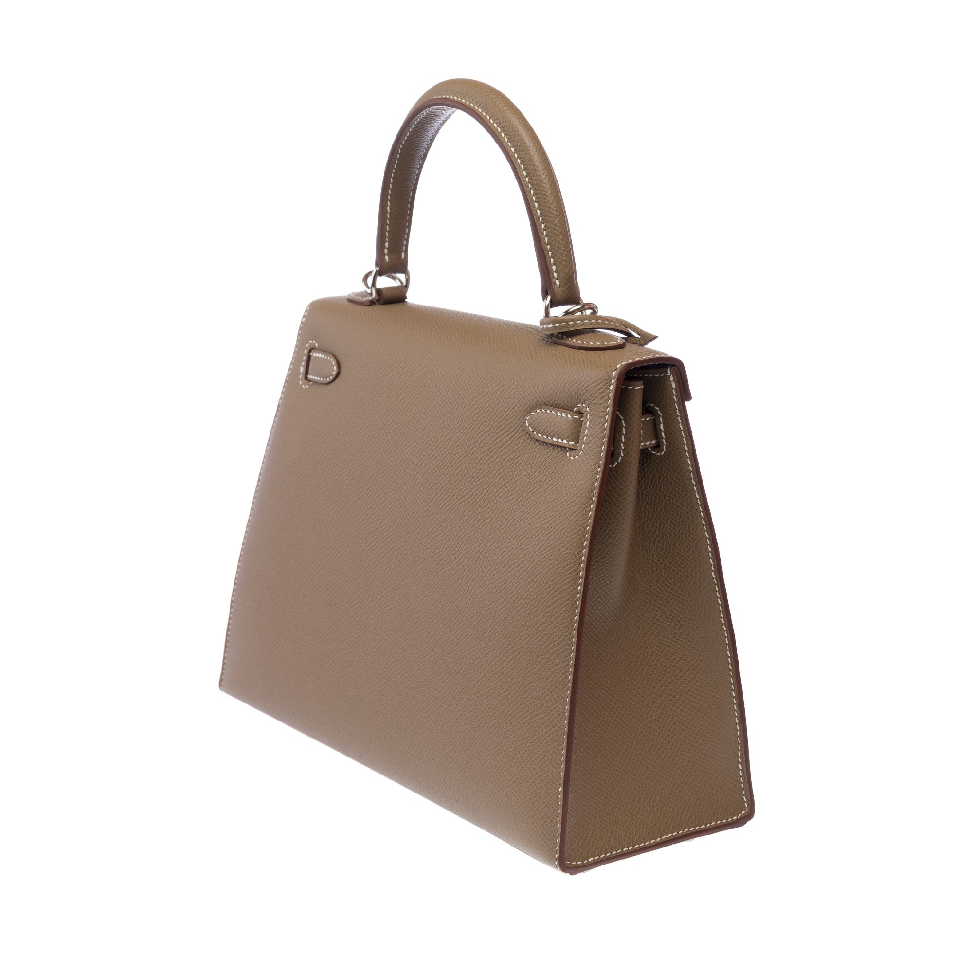 Sac HERMES Kelly 25 en Cuir Étoupe - 103212